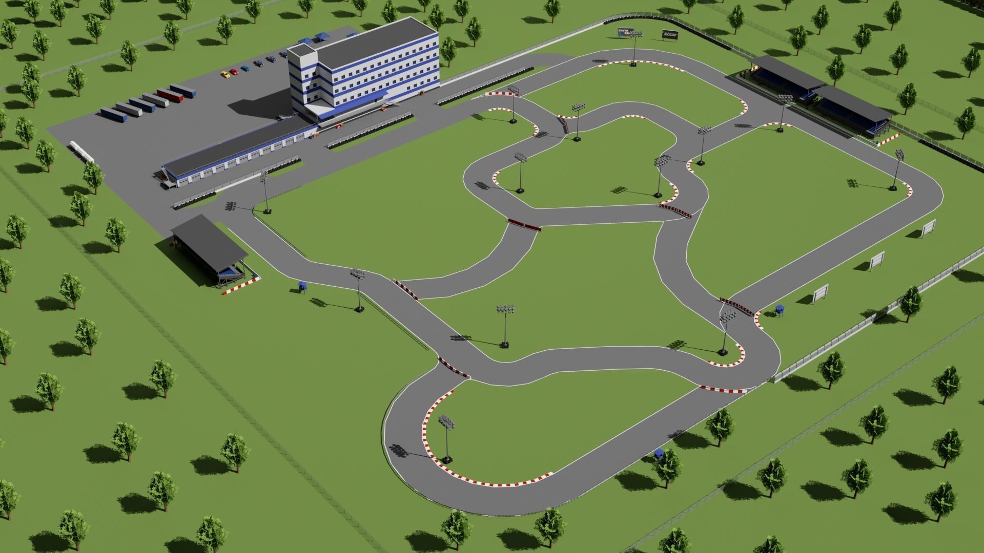 Low Poly Racetrack Models 3D model LOW POLY RACING PACK VR / AR / low-poly | CGTrader