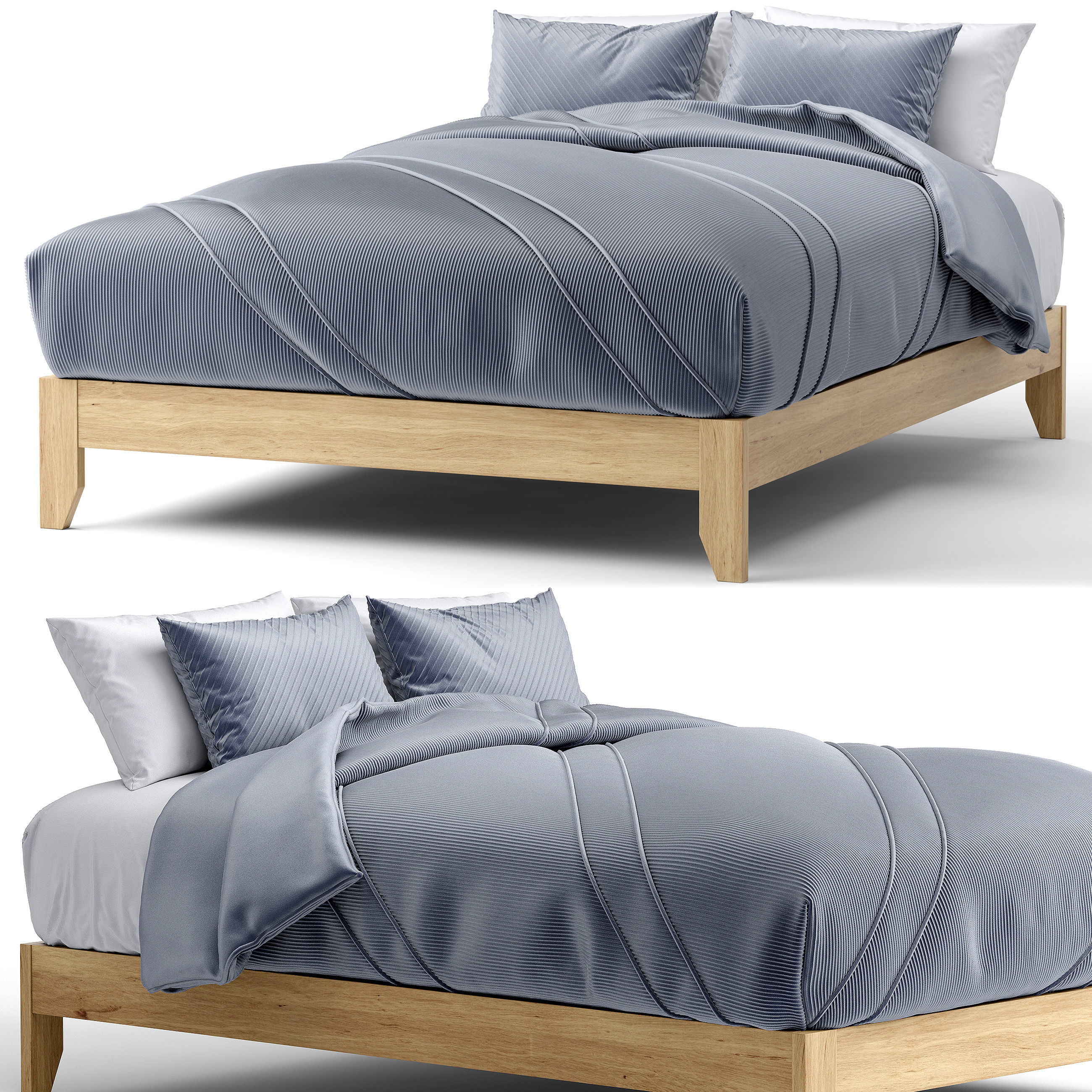 Simple queen platform bed by Simple Living