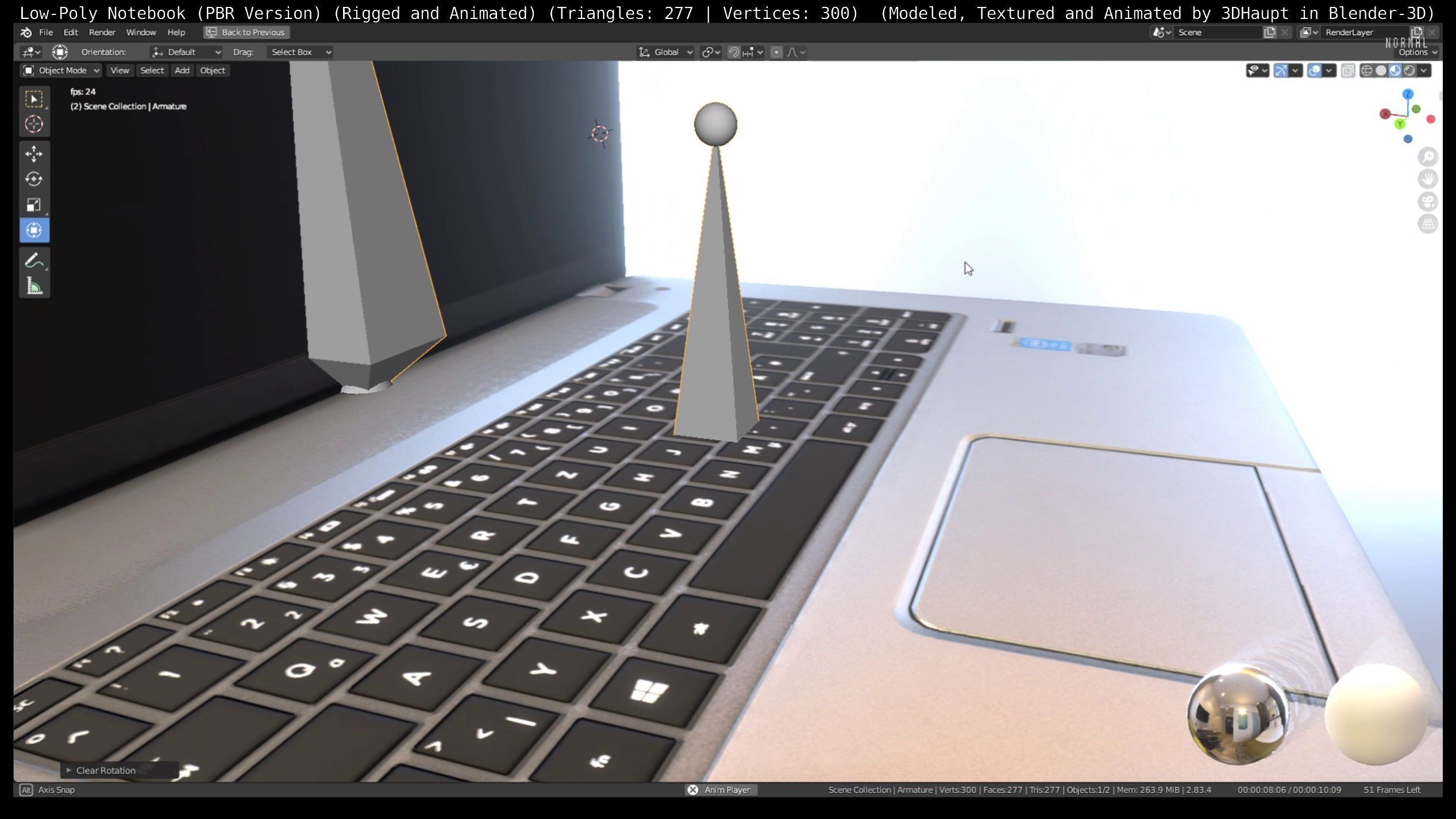 3D model Lowpoly Notebook Blender29 Version VR / AR / lowpoly CGTrader