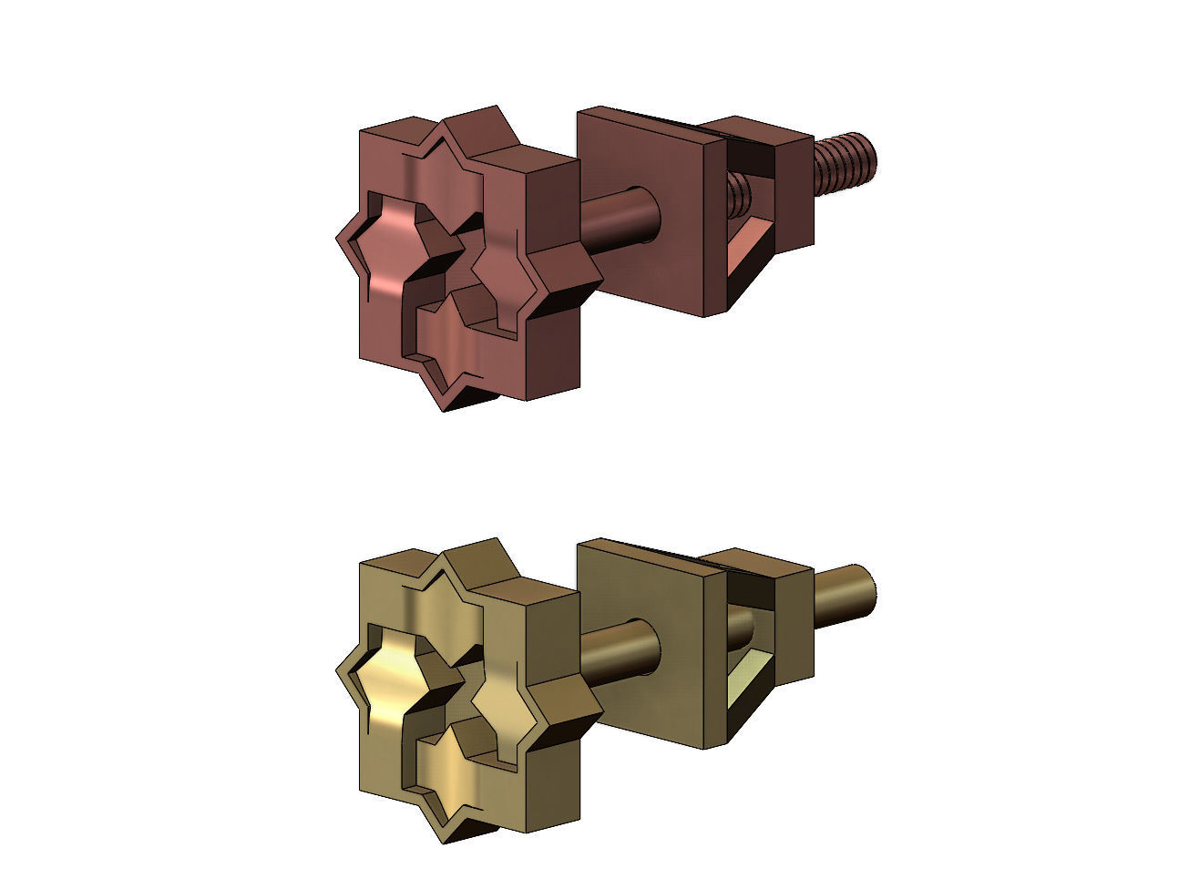 Moucharabih motif stud earring