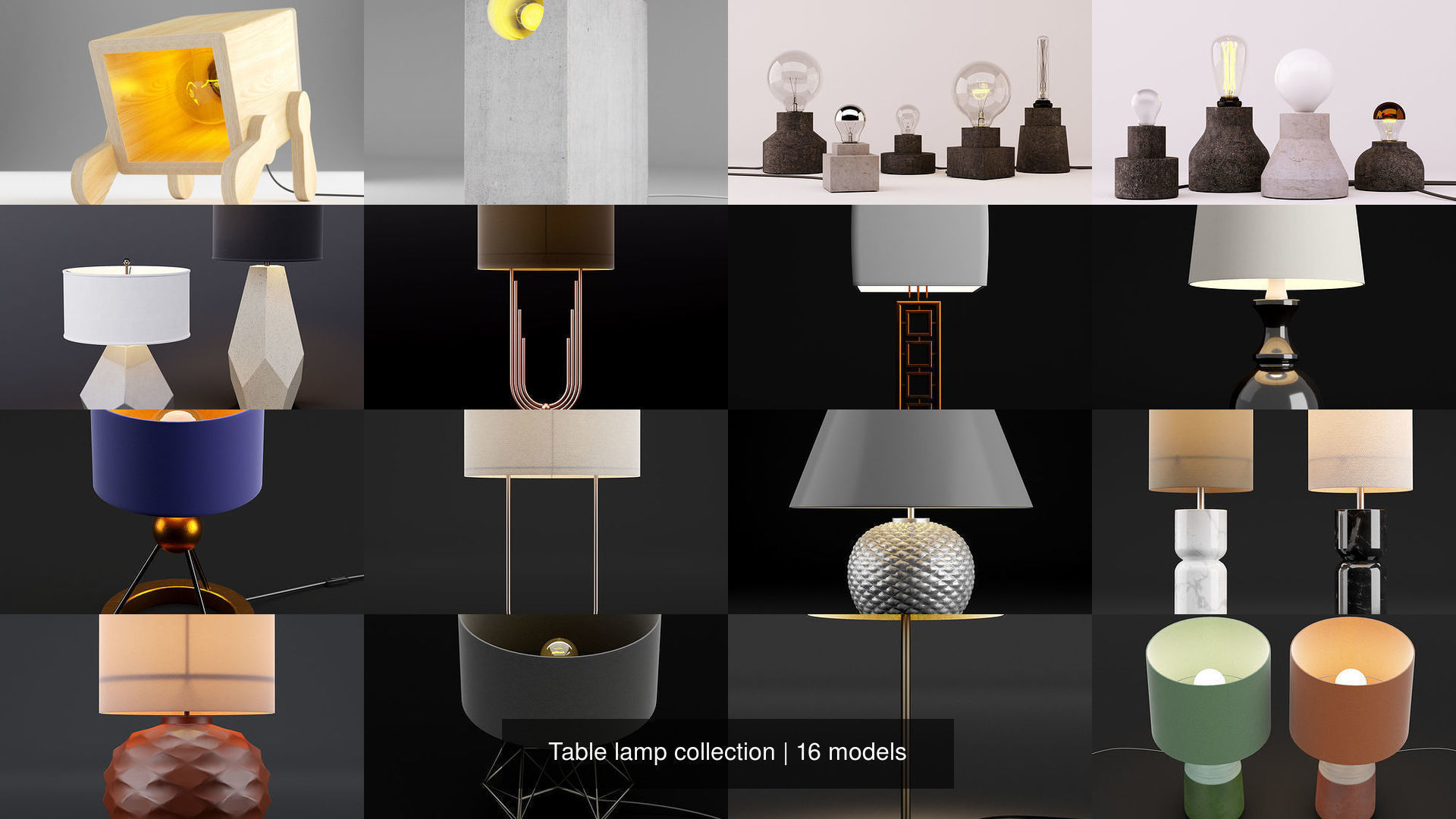 Table lamp collection