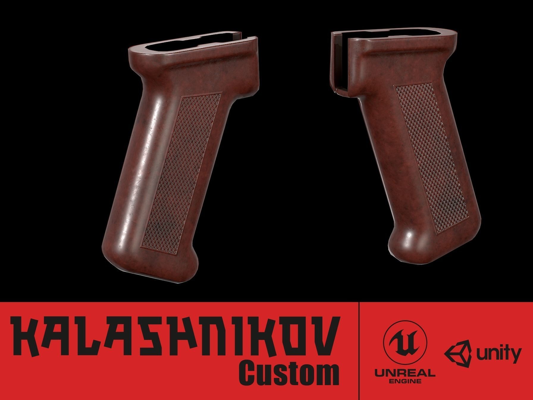 3D model AK Pistol Grip AK74 STD VR / AR / lowpoly CGTrader