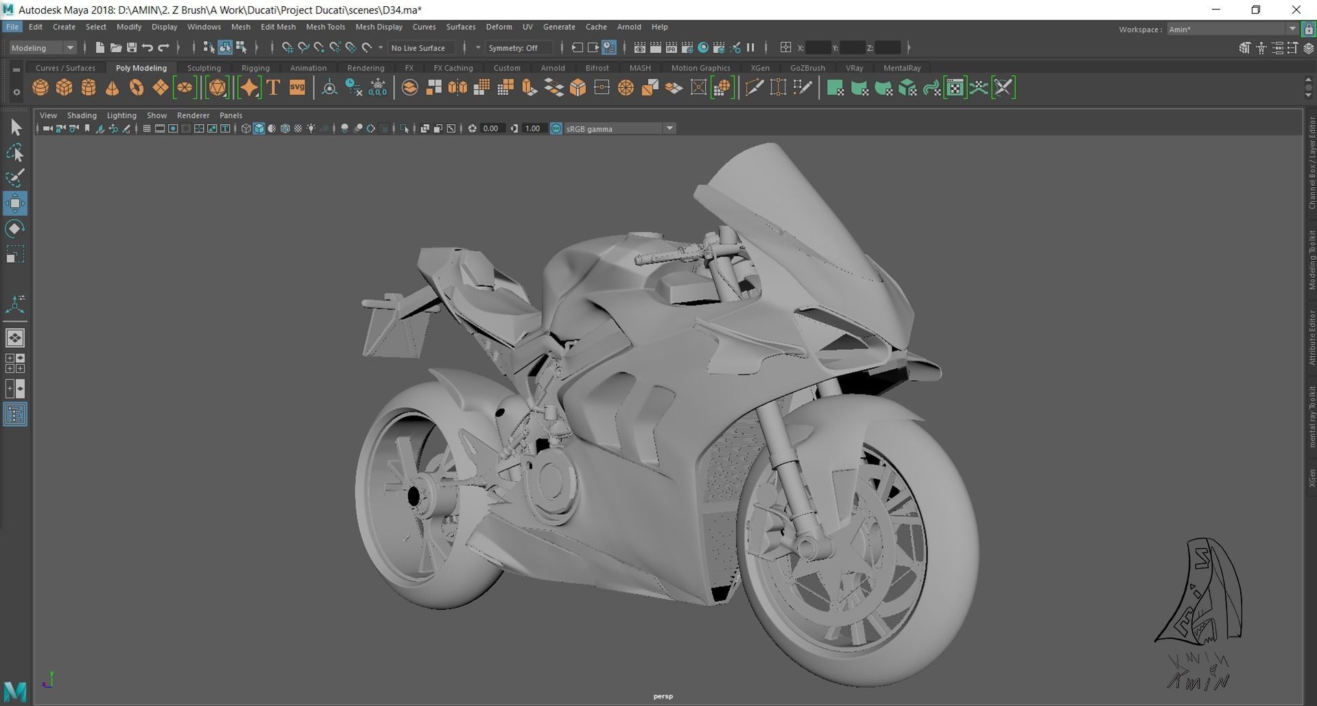 3D model Ducati Panigale V4R VR / AR / low-poly | CGTrader