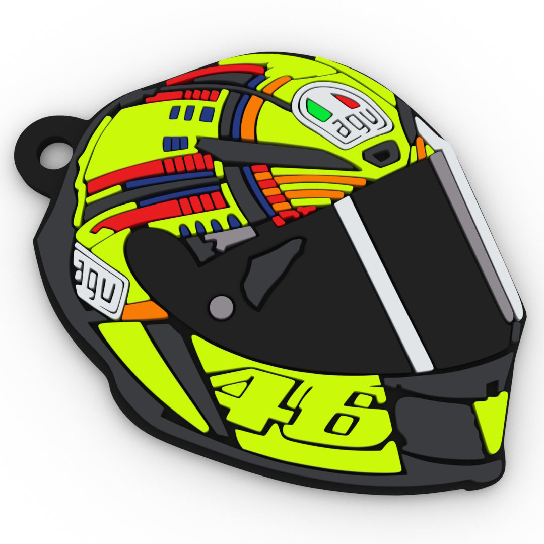 VR46 Keychain free 3D model 3D printable CGTrader