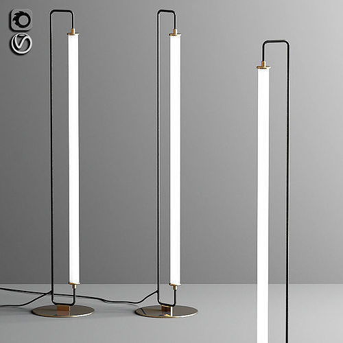 Linear Metal Led Floor Lamp 3D model | CGTrader