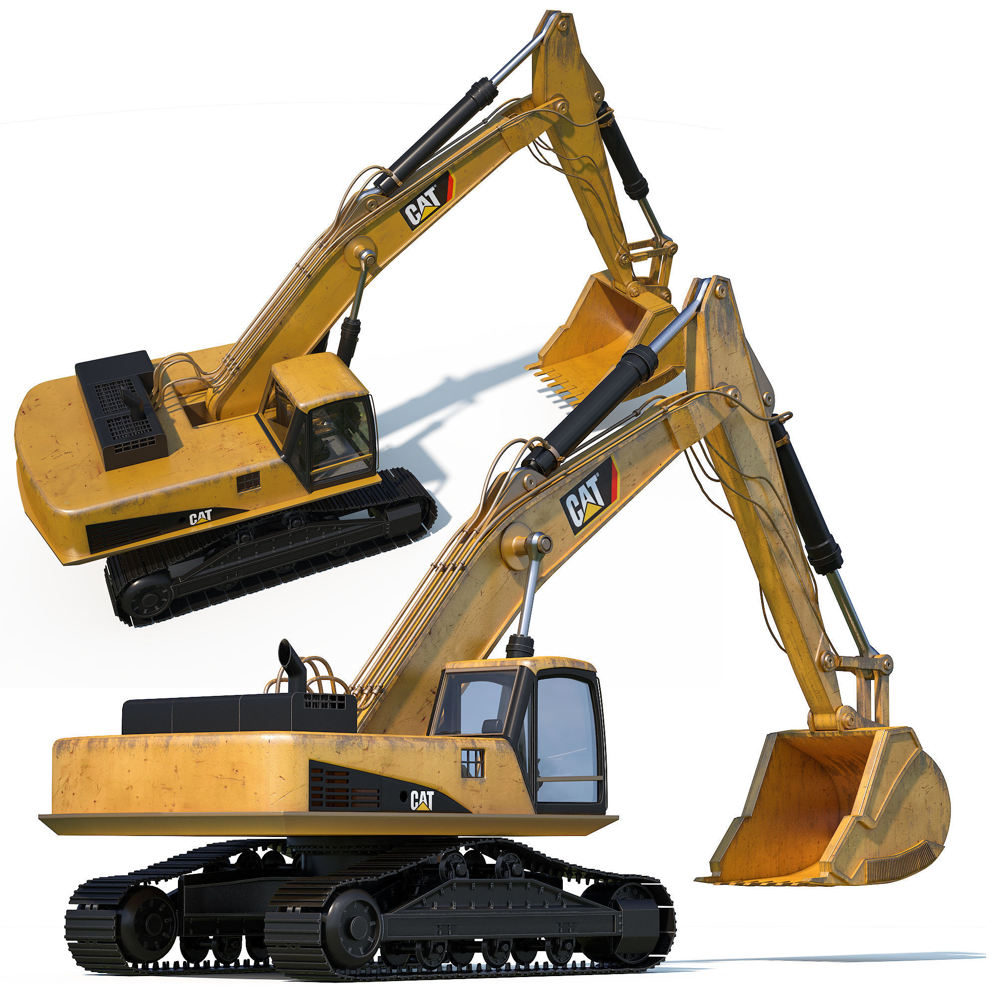 Cat excavator 3D model | CGTrader