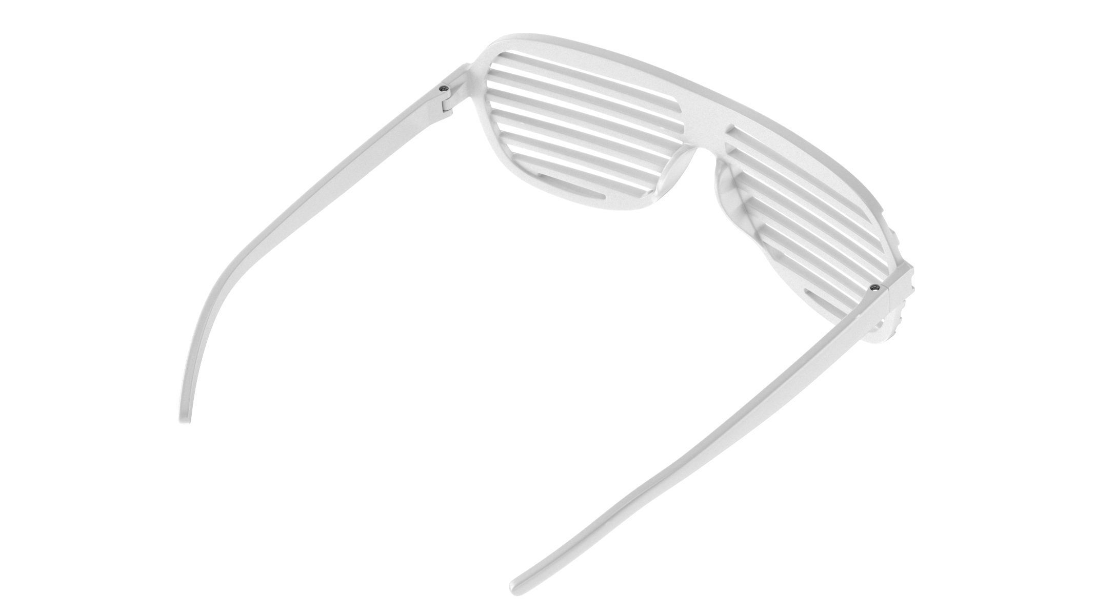 Shutter Glasses White 3D model CGTrader