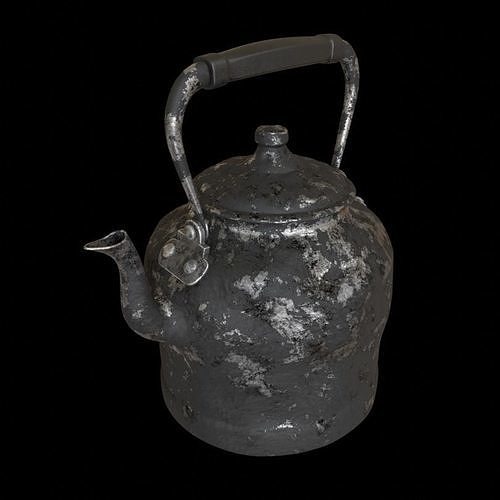 Old rusty kettle 3D model CGTrader