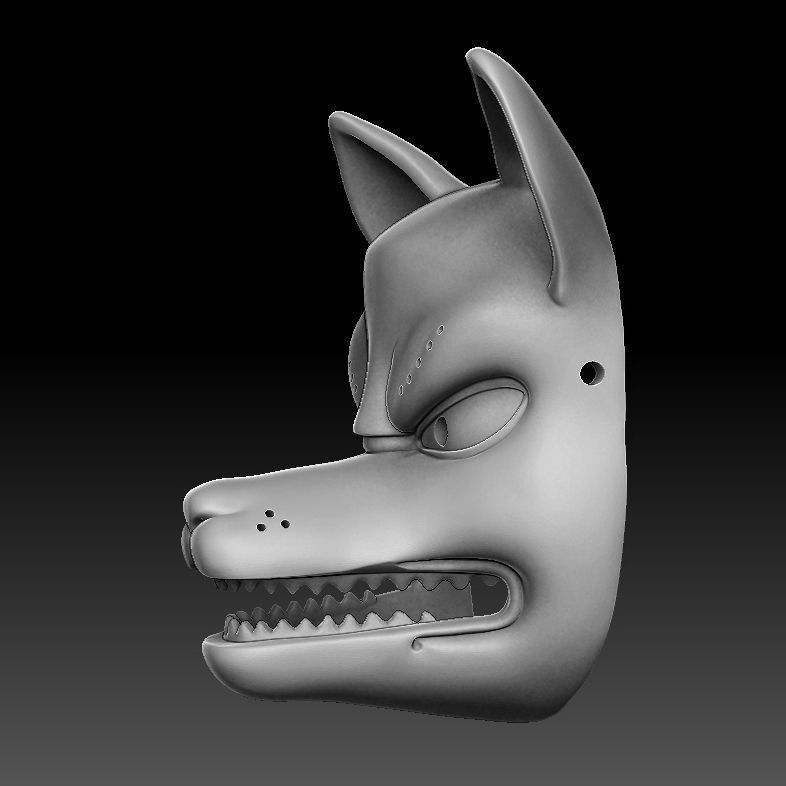 kitsune mask 3D model 3D printable CGTrader