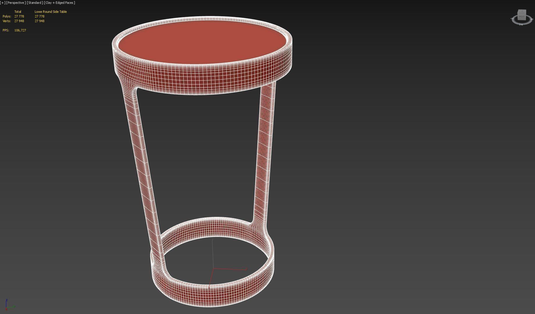 Lowe Round Side Table 3D model CGTrader