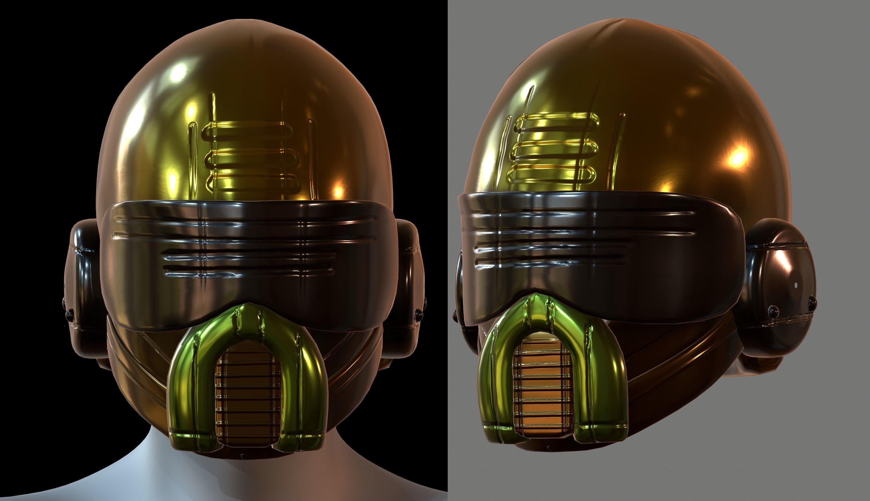 Helmet plastic mask protection 3D model