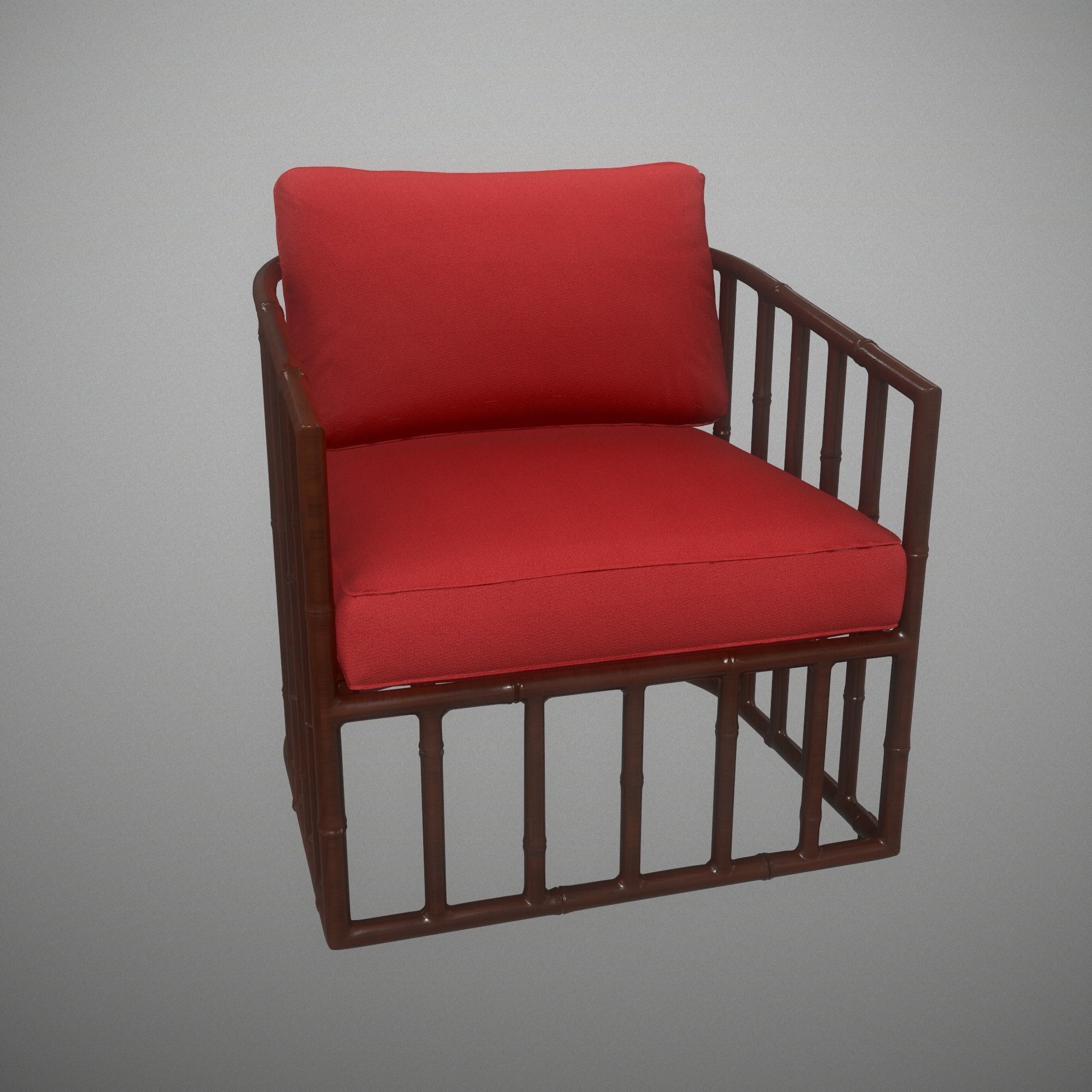 Robert Plum Bella Arm chair Devon Rosewood Fabric
