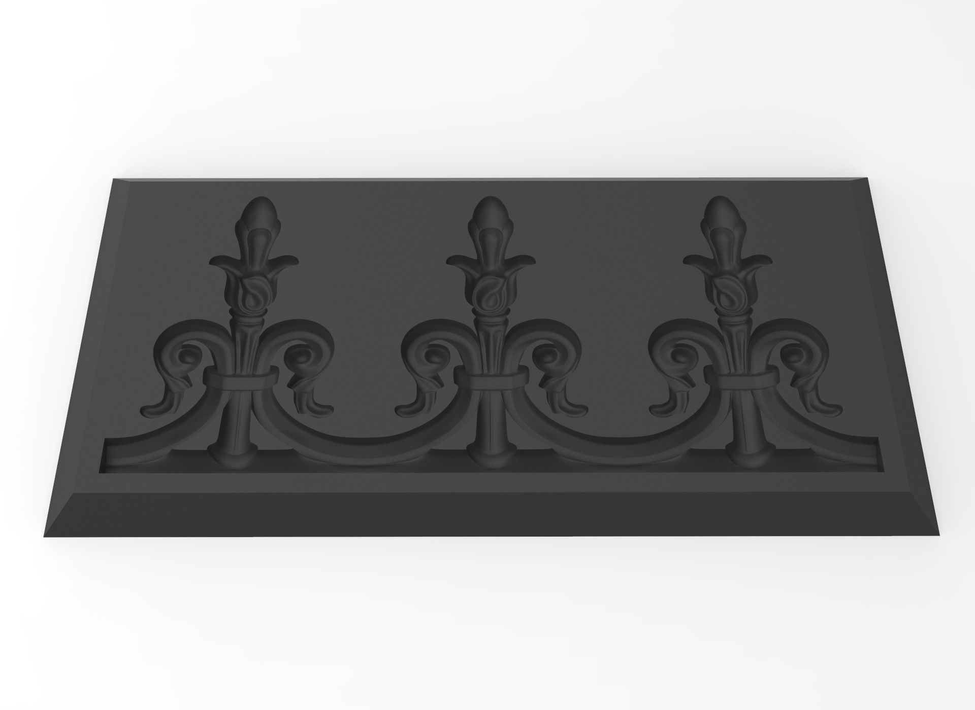 Roof ornement friezes tulip pattern HD model for CNC or Printer 3D ...