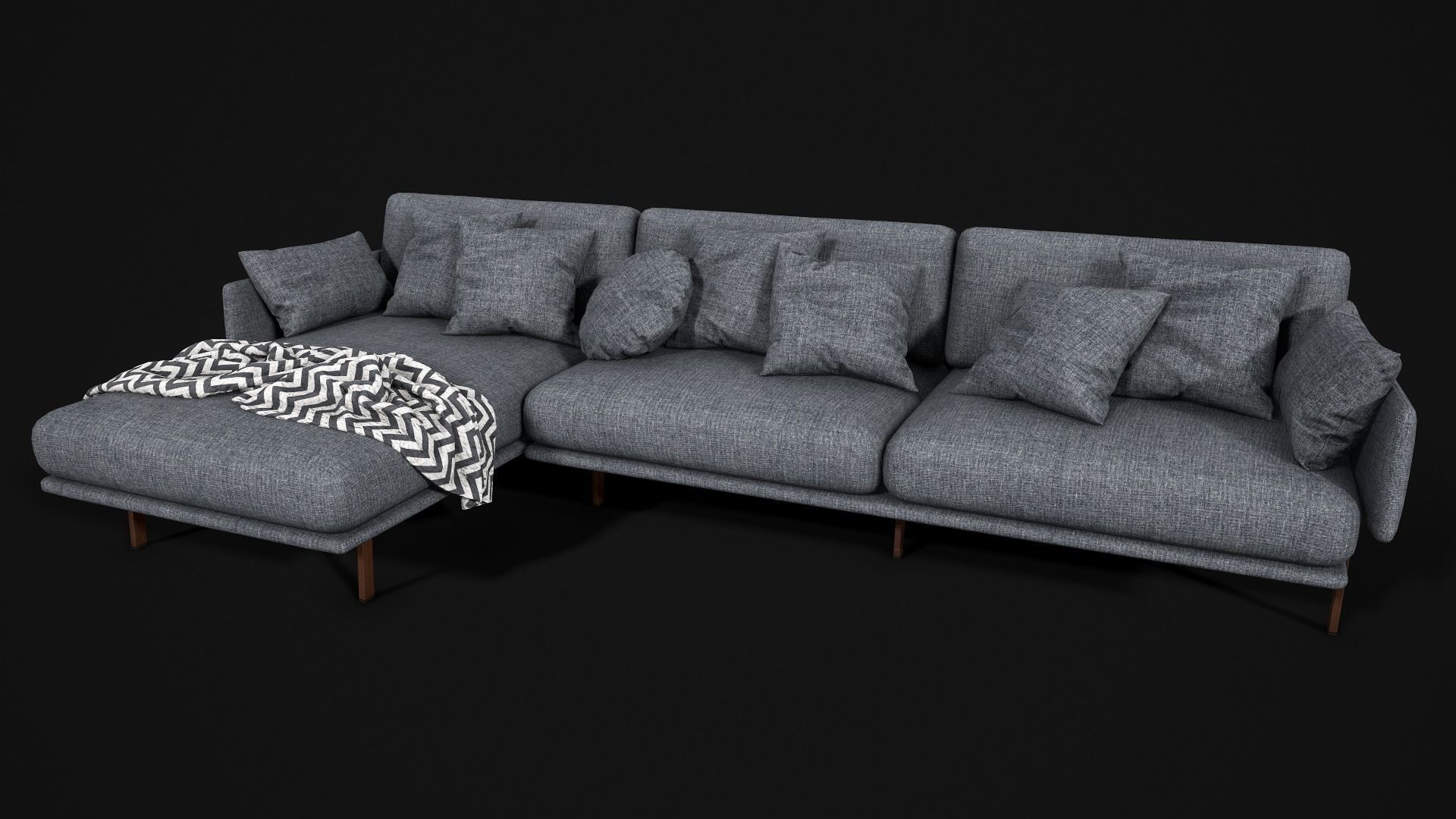 3D model Denim Corner Sofa CGTrader