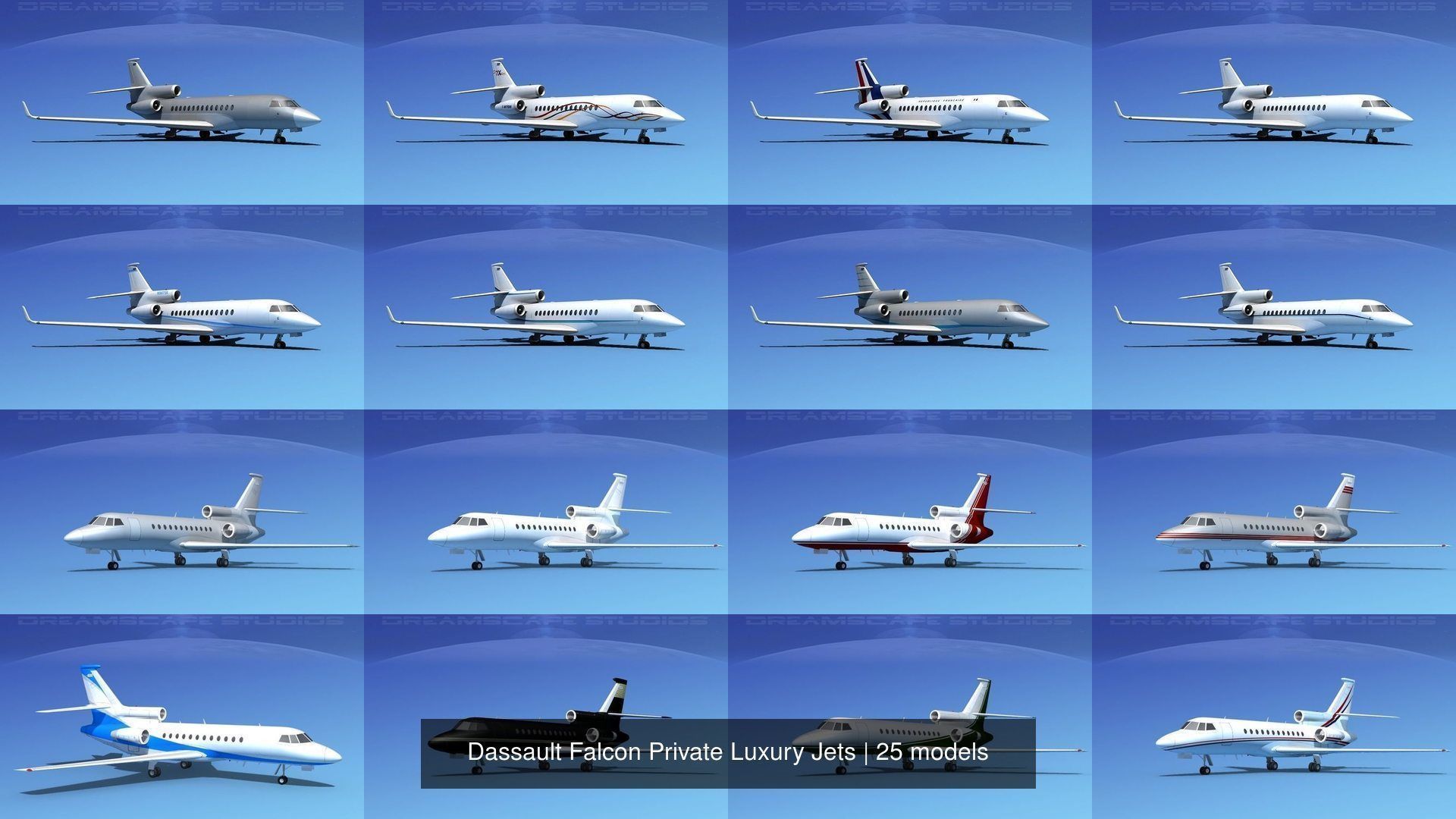 25 Dassault Falcon Private Luxury Jets