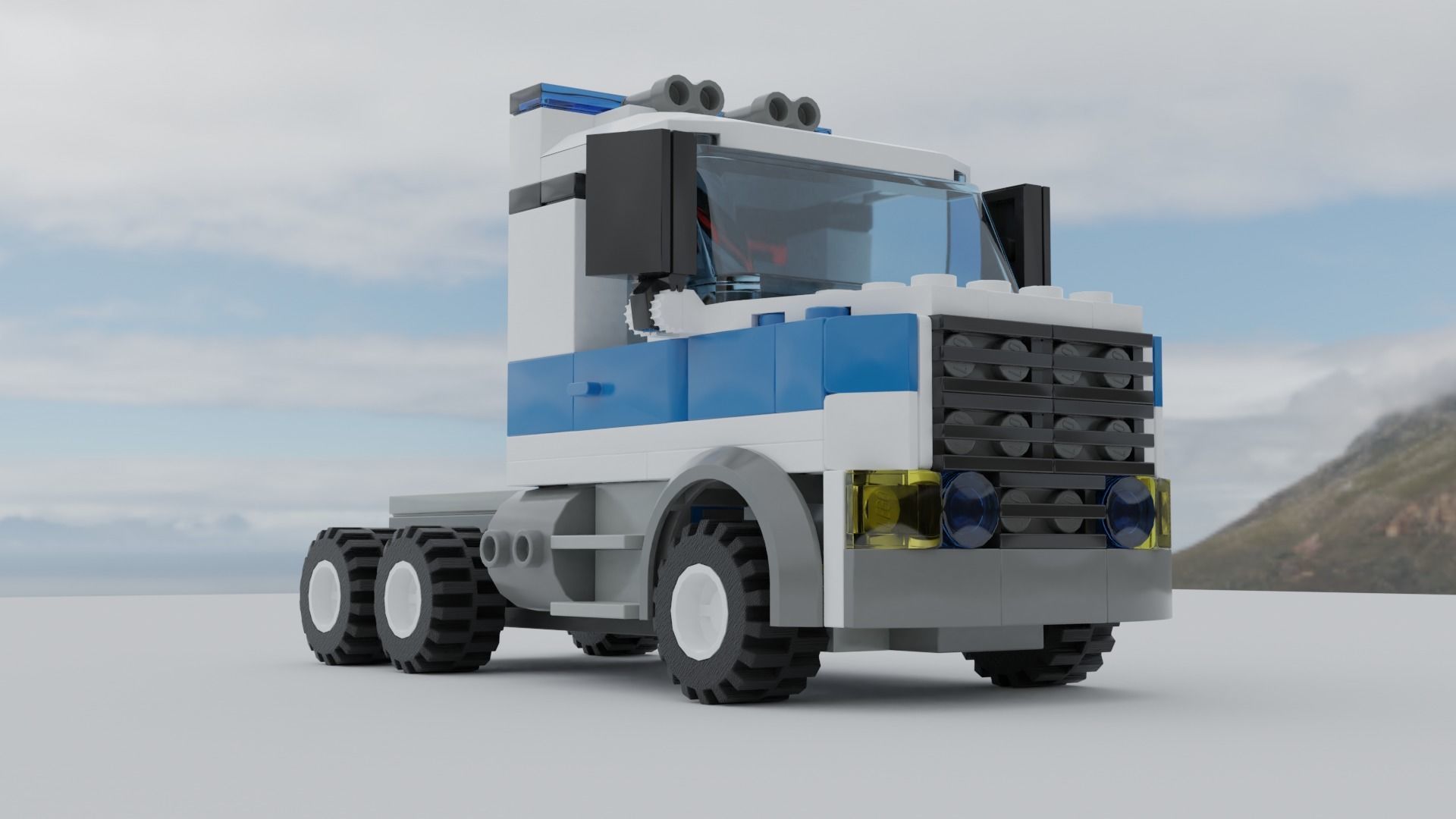 LEGO police tractor 3D model