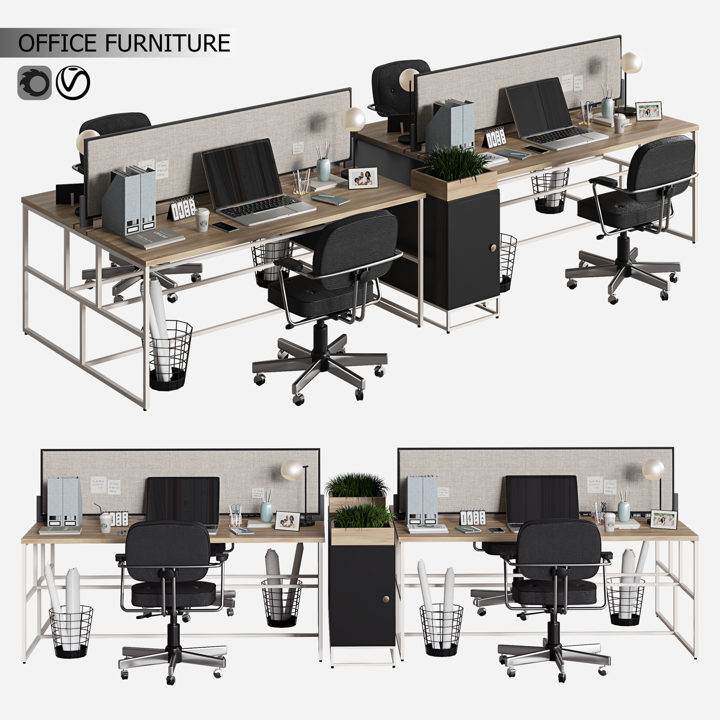office furniture 05 3D model CGTrader