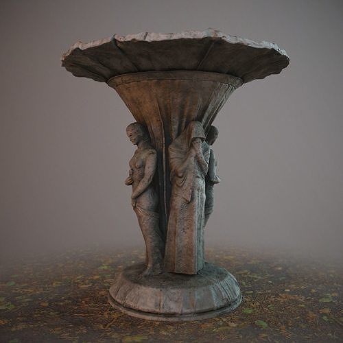 BirdBath Statue 3D model