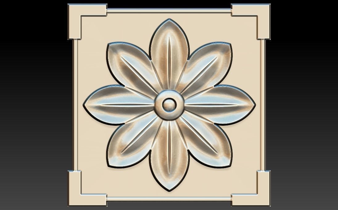 35 piece flower set 3D STL Model for CNC Router 3D model 3D printable ...