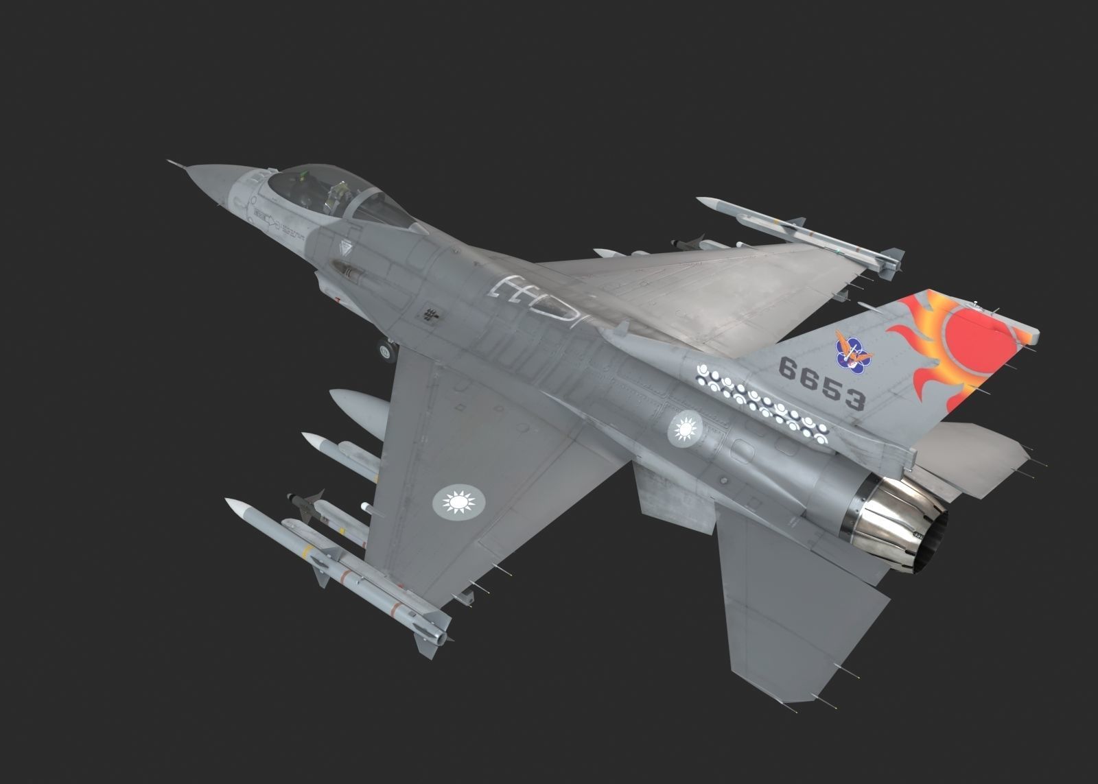 USA AIR FORCE F-16 Fighting Falcon Fighter USAF ROCAF F16