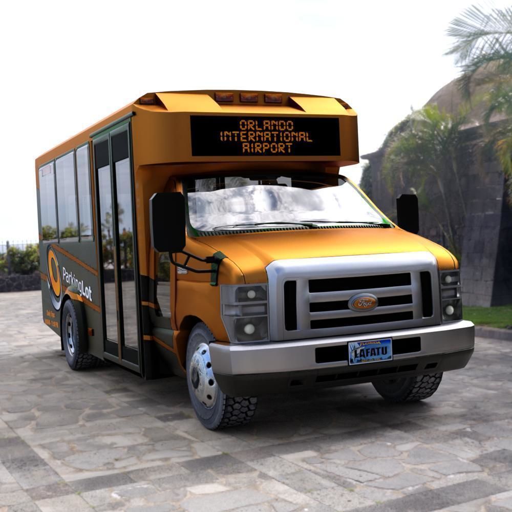 Shuttle Bus model in mutiple formats