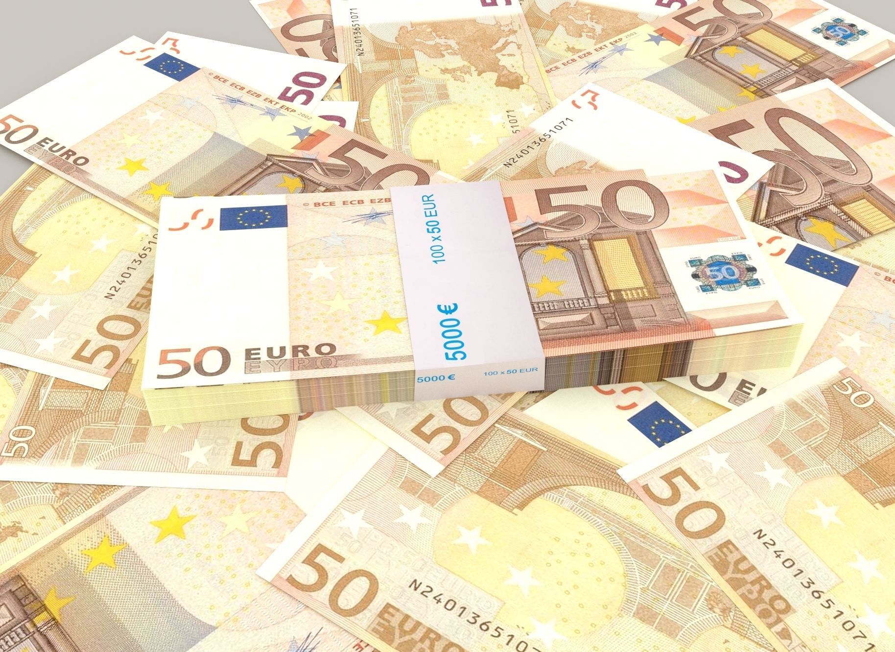 50 euro banknote packs
