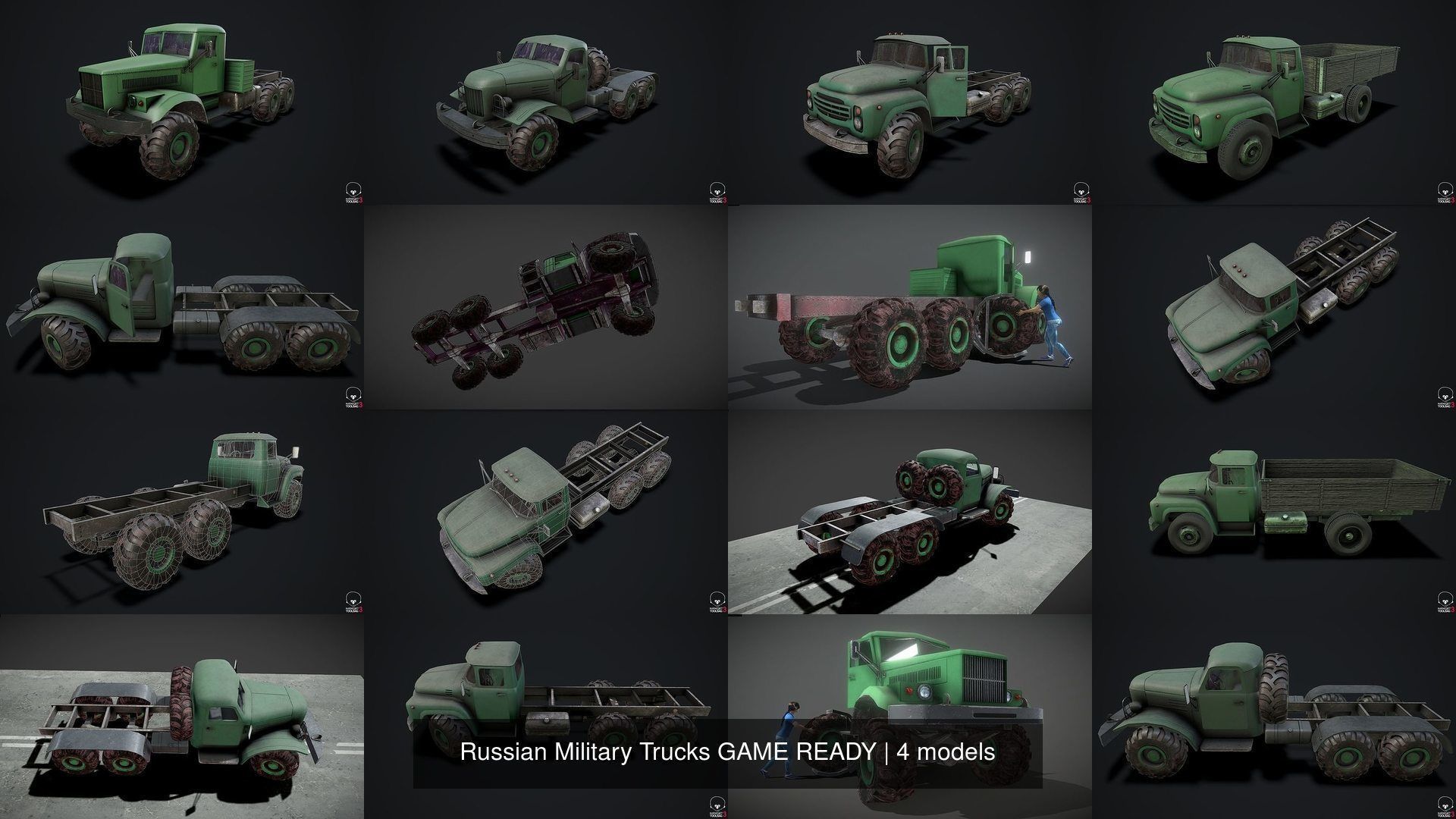 Russian Military Trucks GAME READY