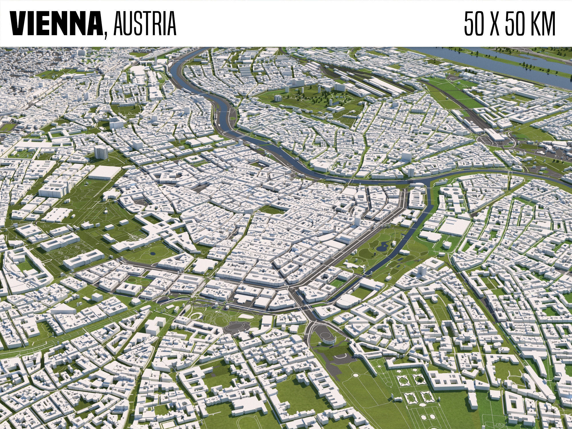 Vienna Austria 50x50km