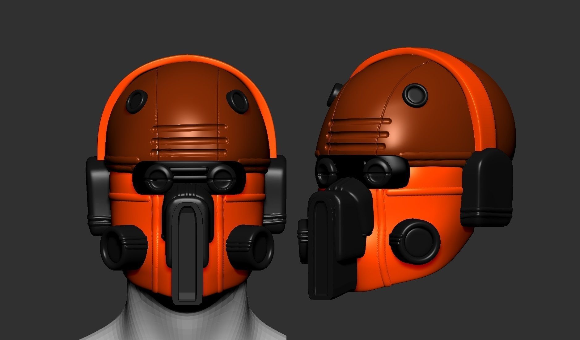 helmet high poly sculpt 3d printable