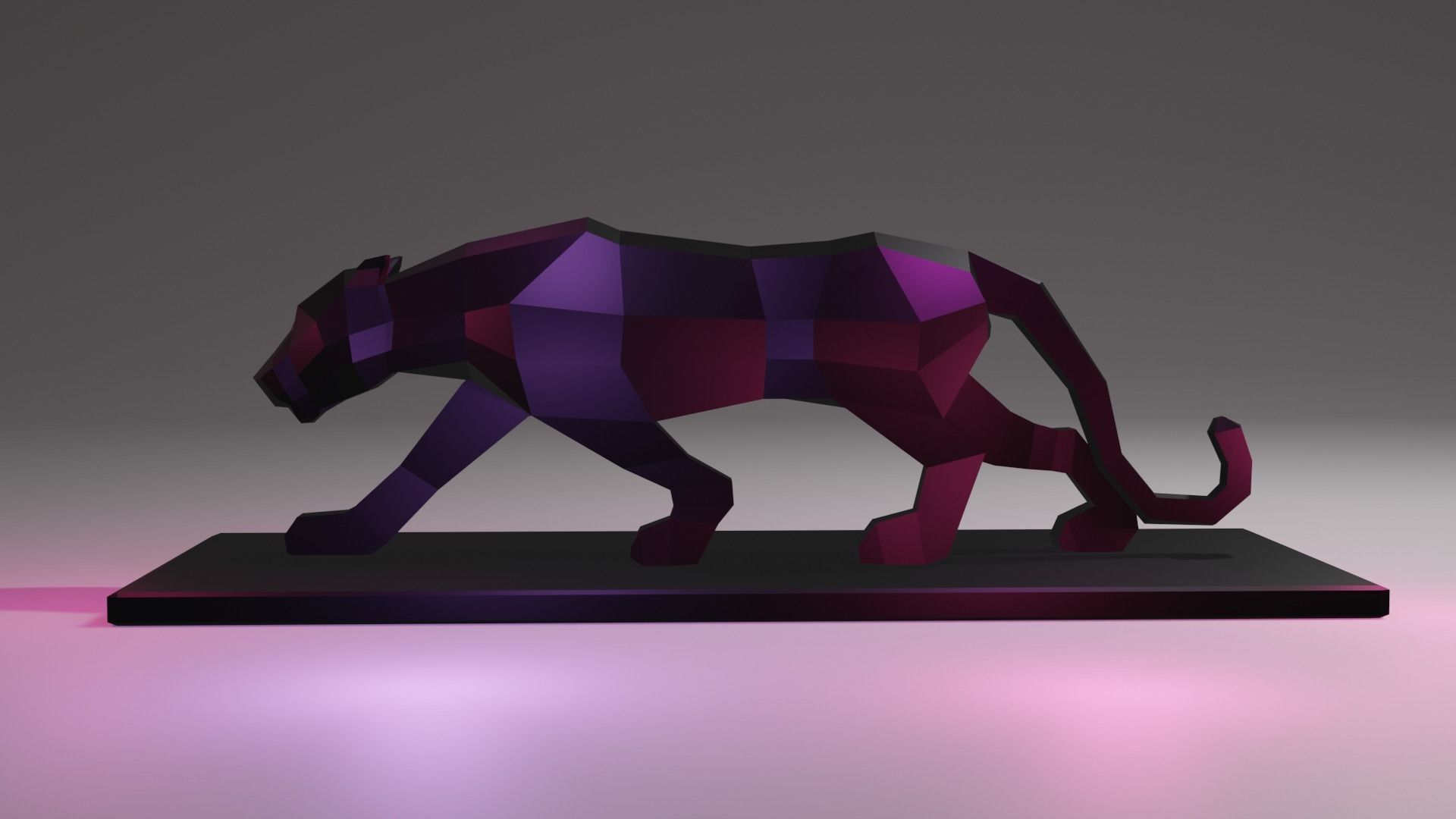 Black Panther Statue for 3D Printing 3D model 3D printable CGTrader