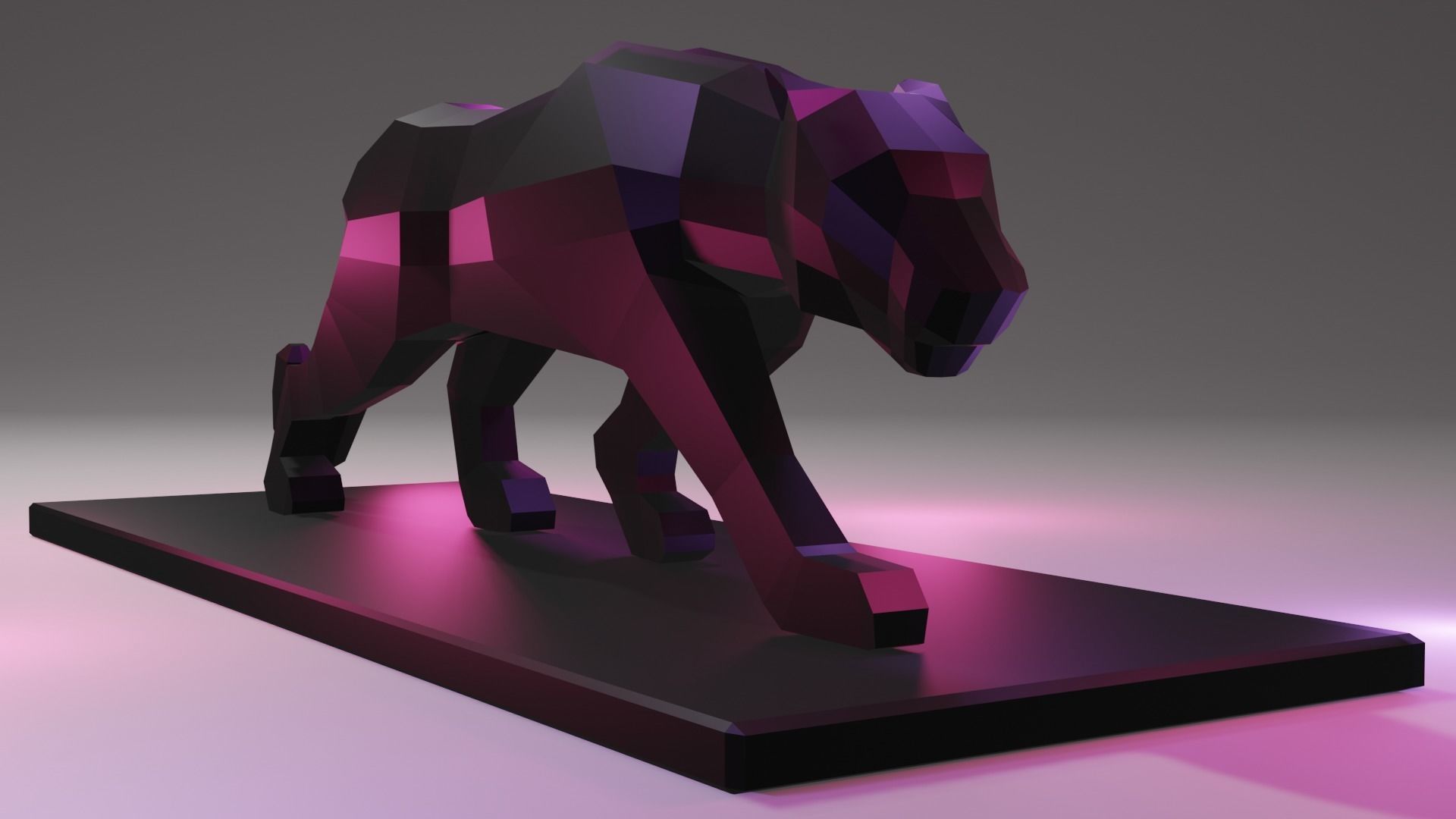 Black Panther Statue for 3D Printing 3D model 3D printable | CGTrader