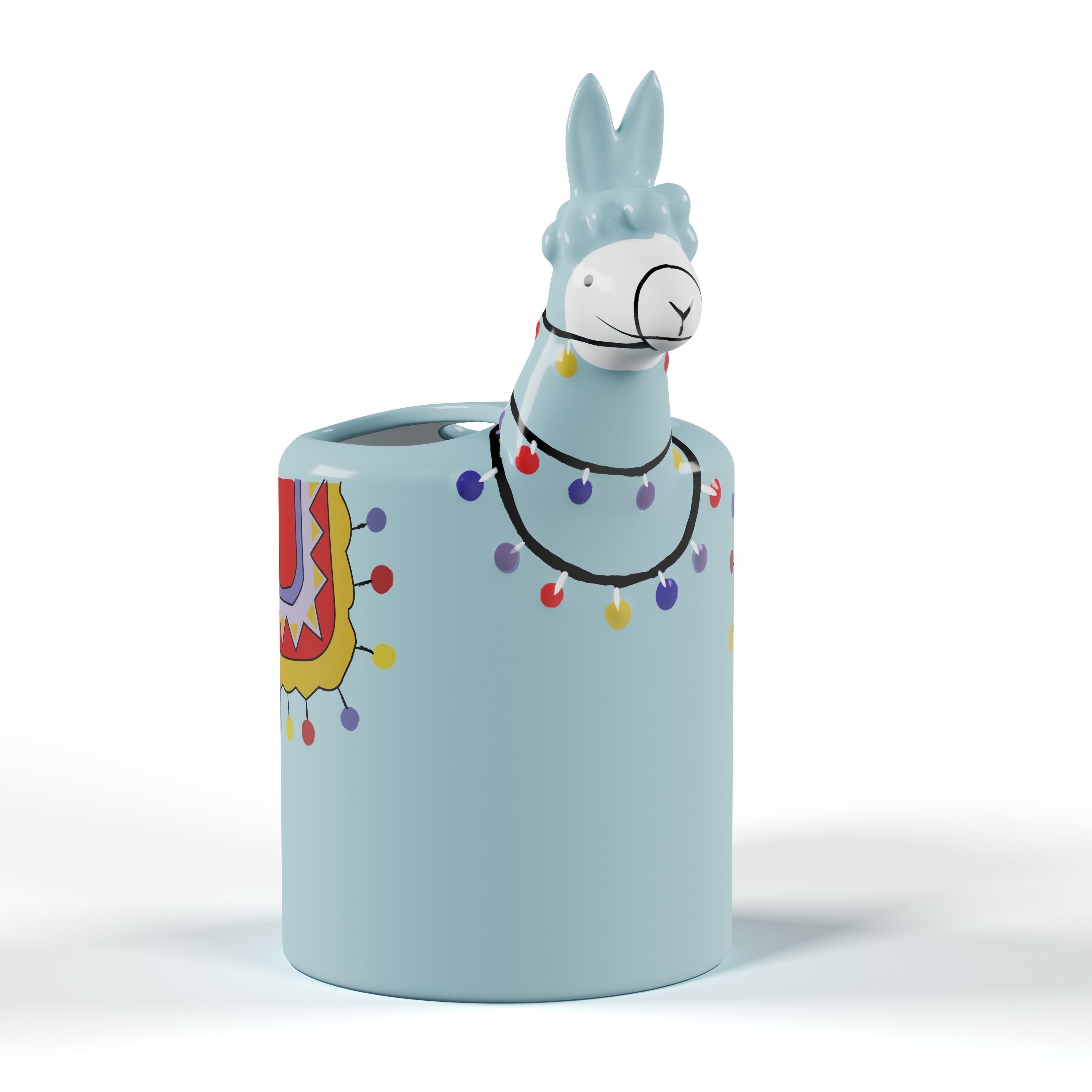 Llama shaped toothbrush container