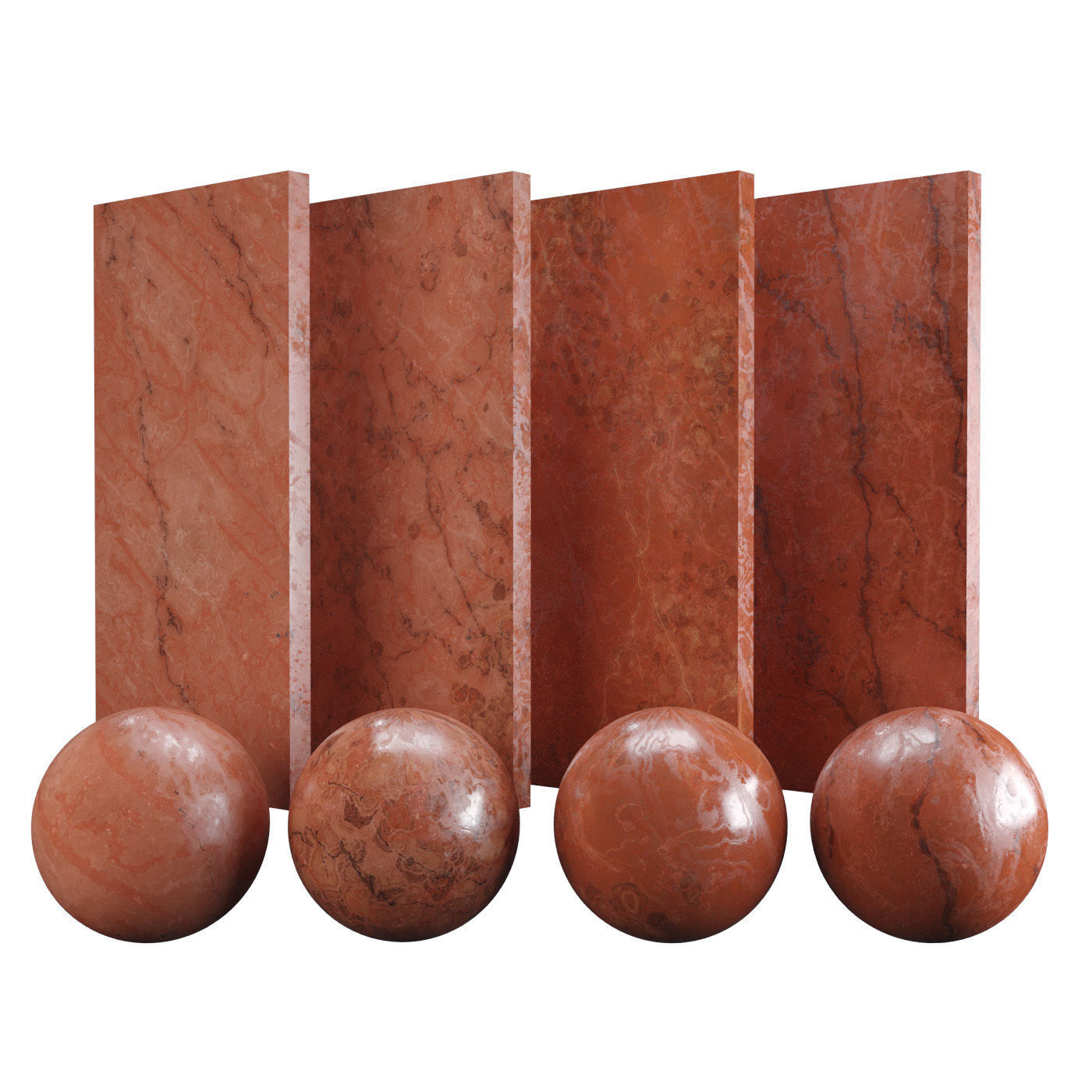 Red Verona Marble Texture PBR Vray Corona 400 x 400 cm