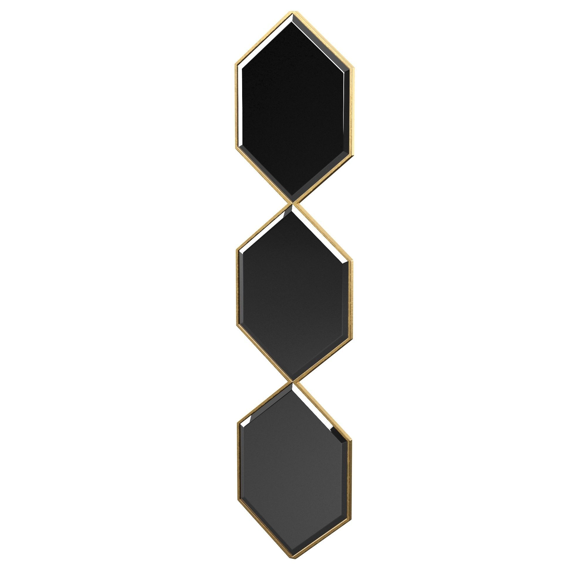 Geometric Metal Accent Wall Mirror 3D model CGTrader