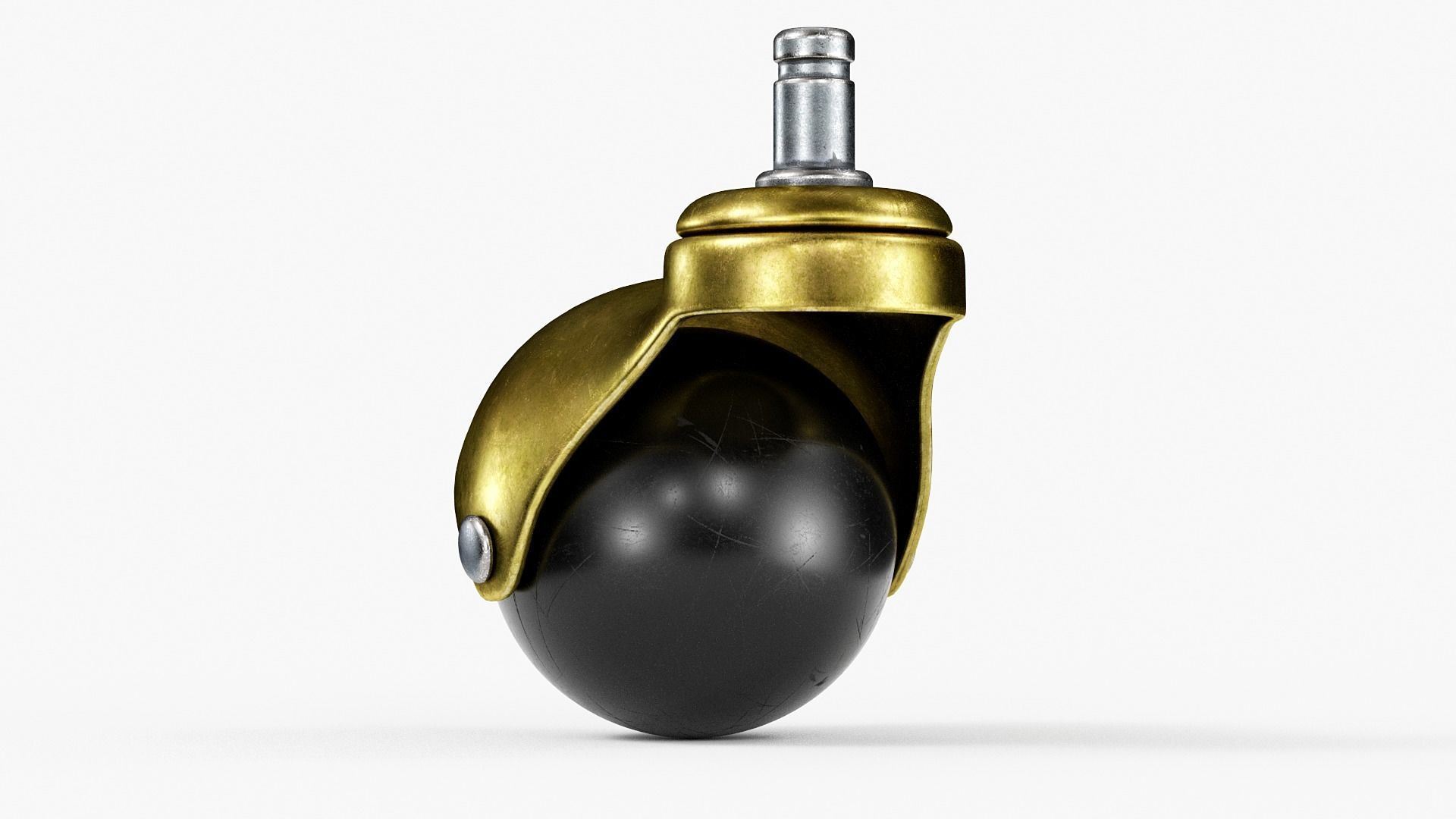 Round Ball Caster Wheel PBR 3D model CGTrader