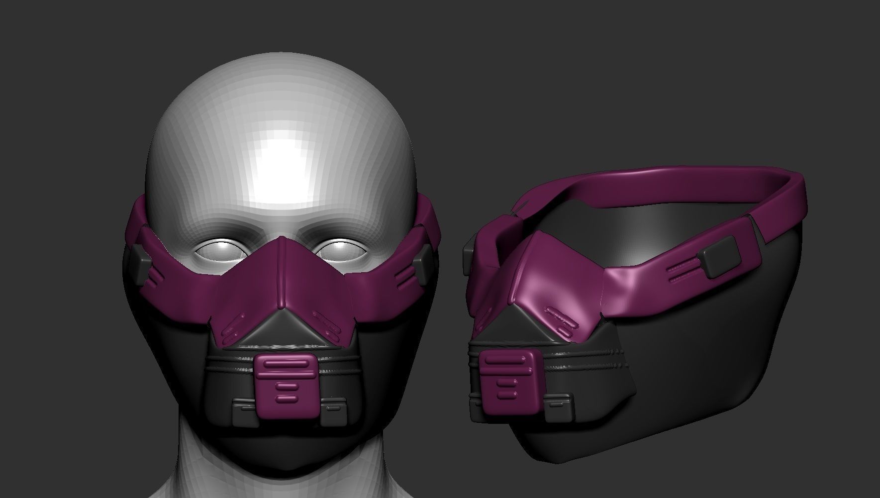 helmet high poly sculpt 3d printable