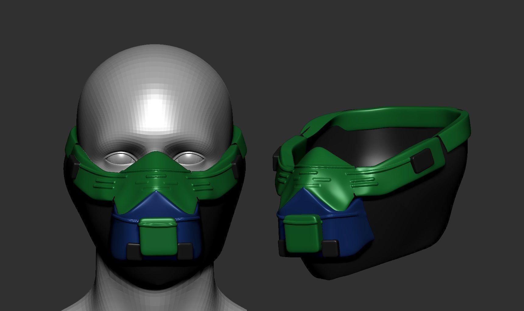 helmet high poly sculpt 3d printable
