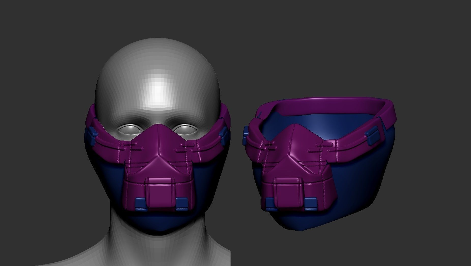 helmet high poly sculpt 3d printable