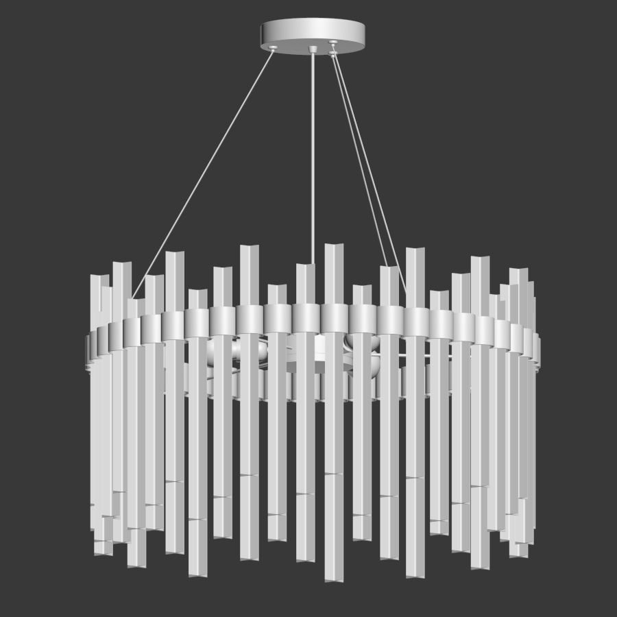 orion glass crystal chandelier cb2 3D model | CGTrader