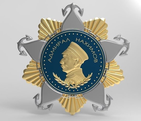Medal order admiral Nahimov 3D model 3D printable | CGTrader
