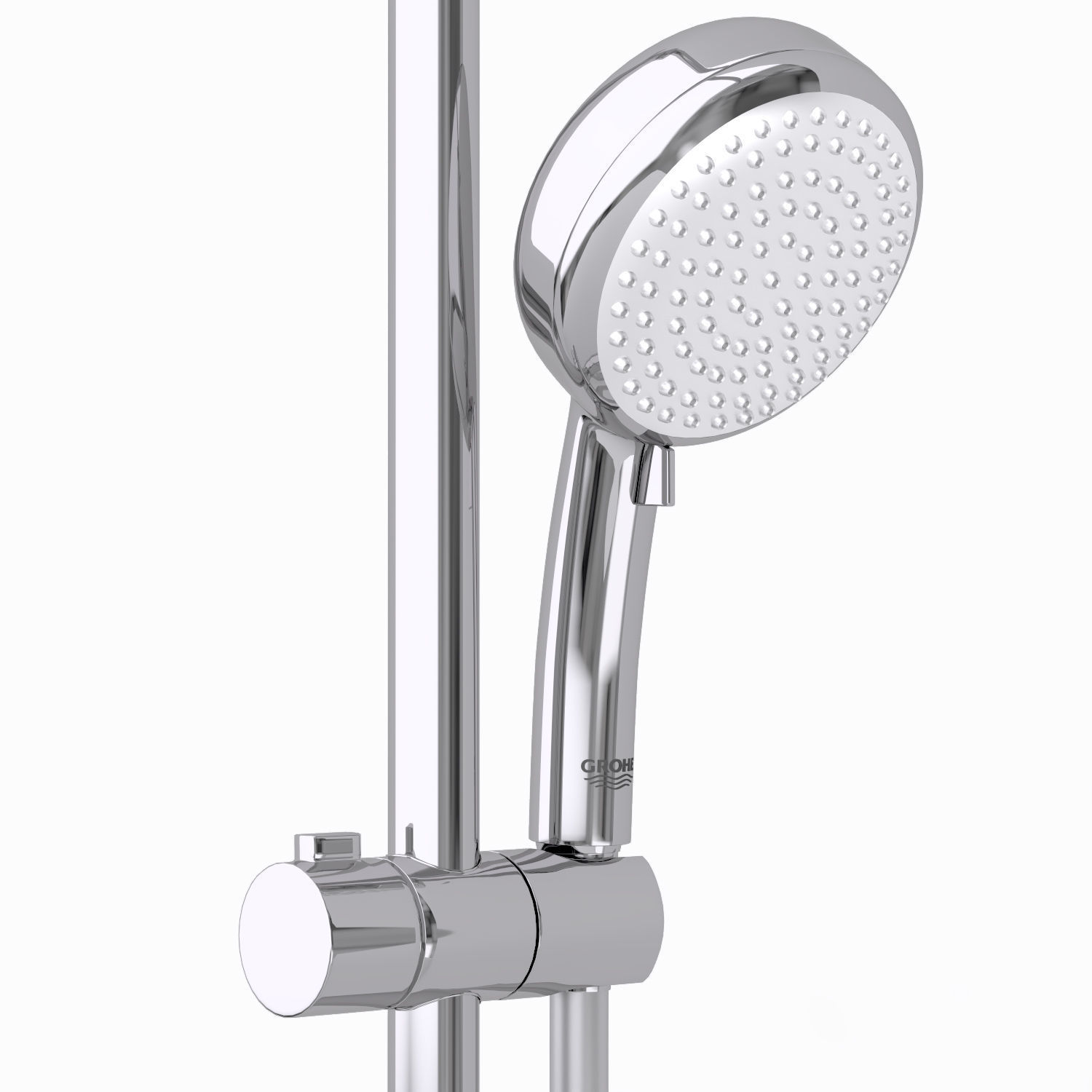 Shower System Grohe Retrofit System 210 3D model CGTrader