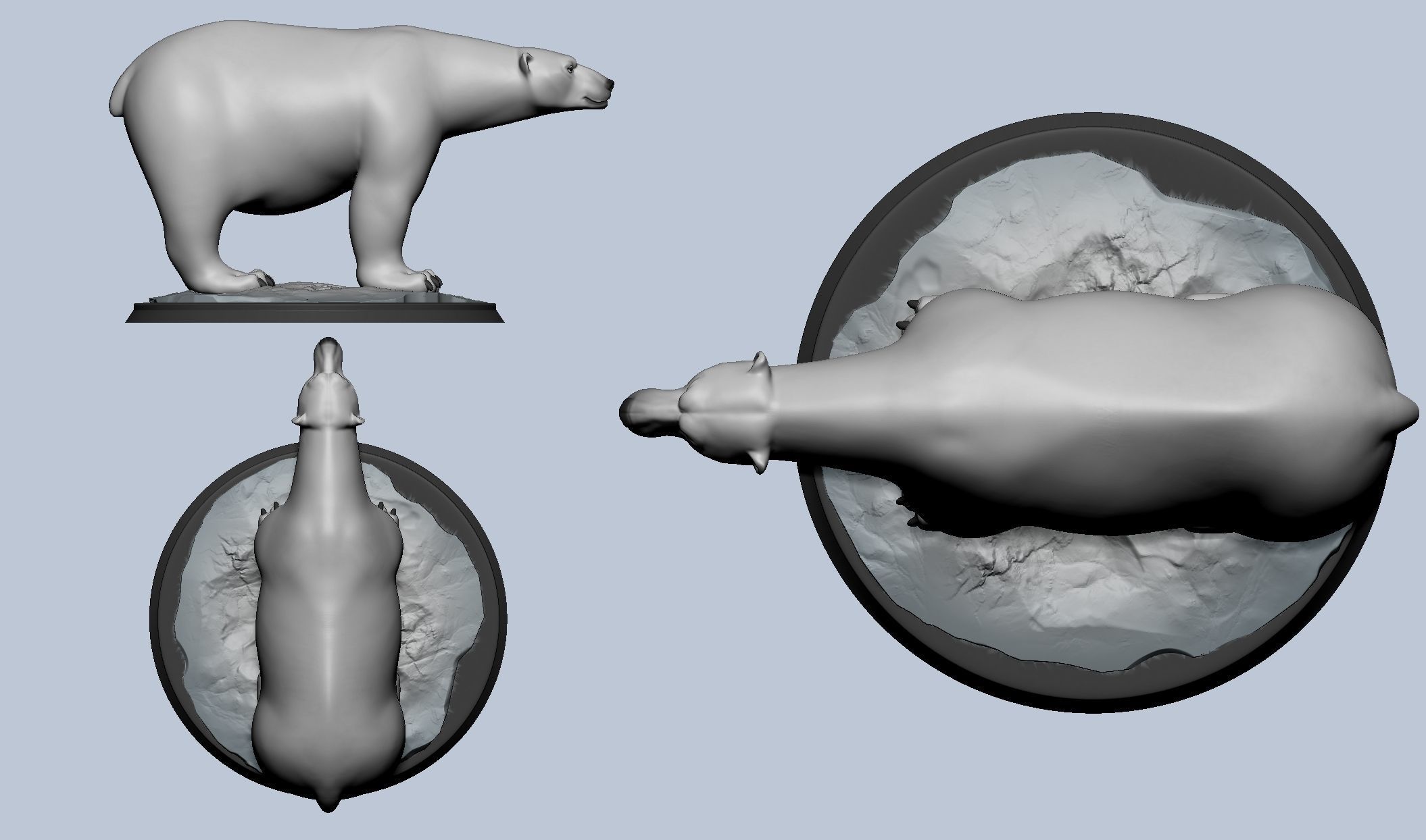 Polar Bear 3D model 3D printable | CGTrader
