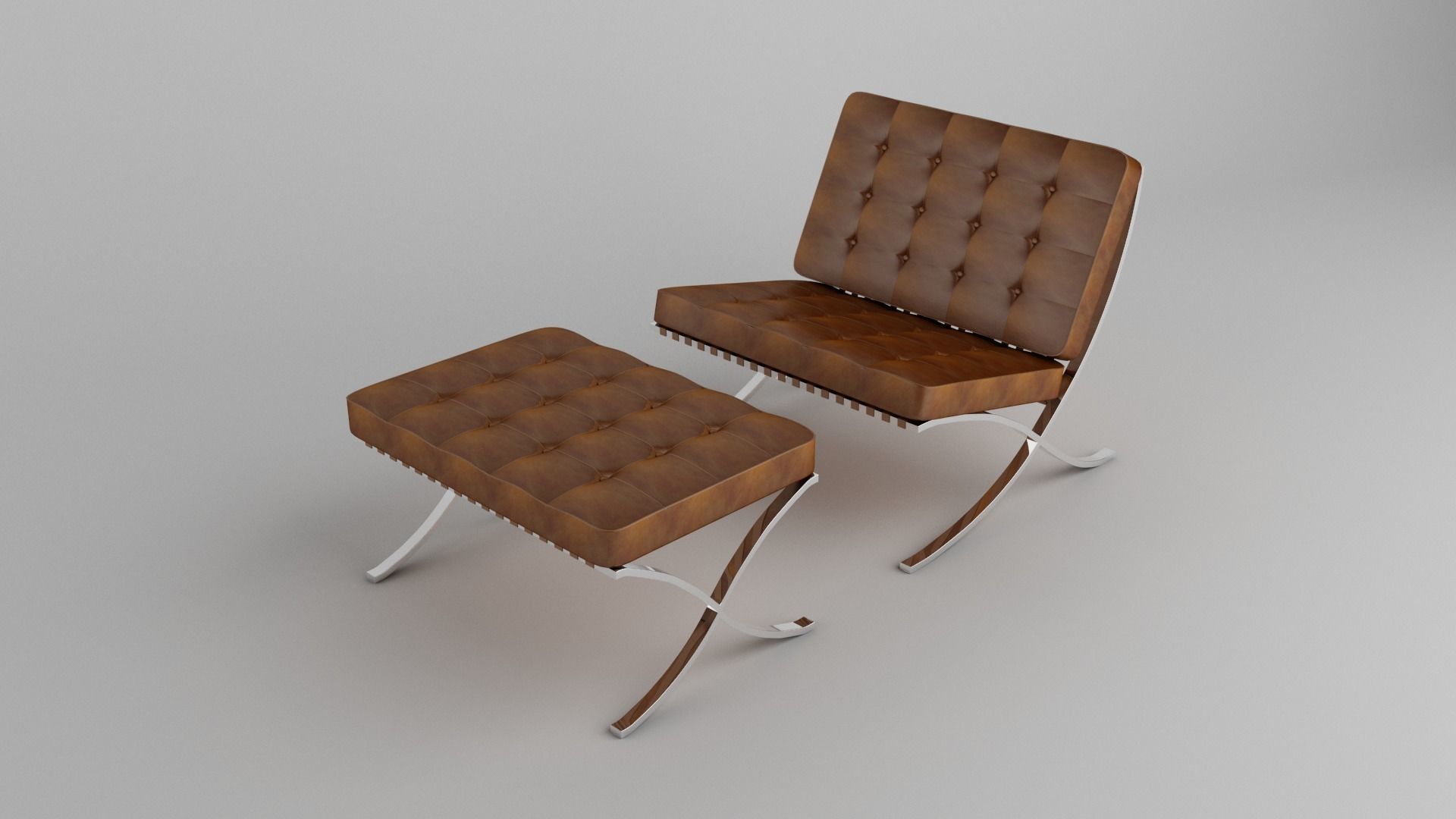 Barcelona Chair Brown Leather