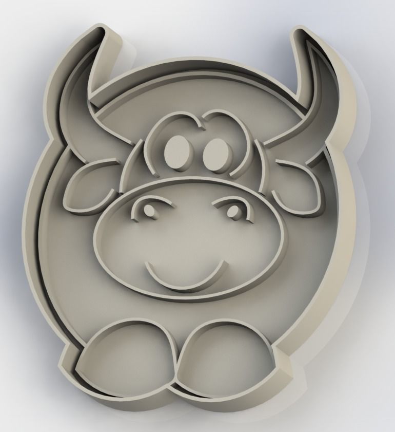 Cow Cookie Cutter 3D model 3D printable CGTrader