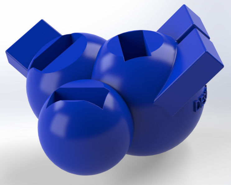 USB Holder in form of three connected balls