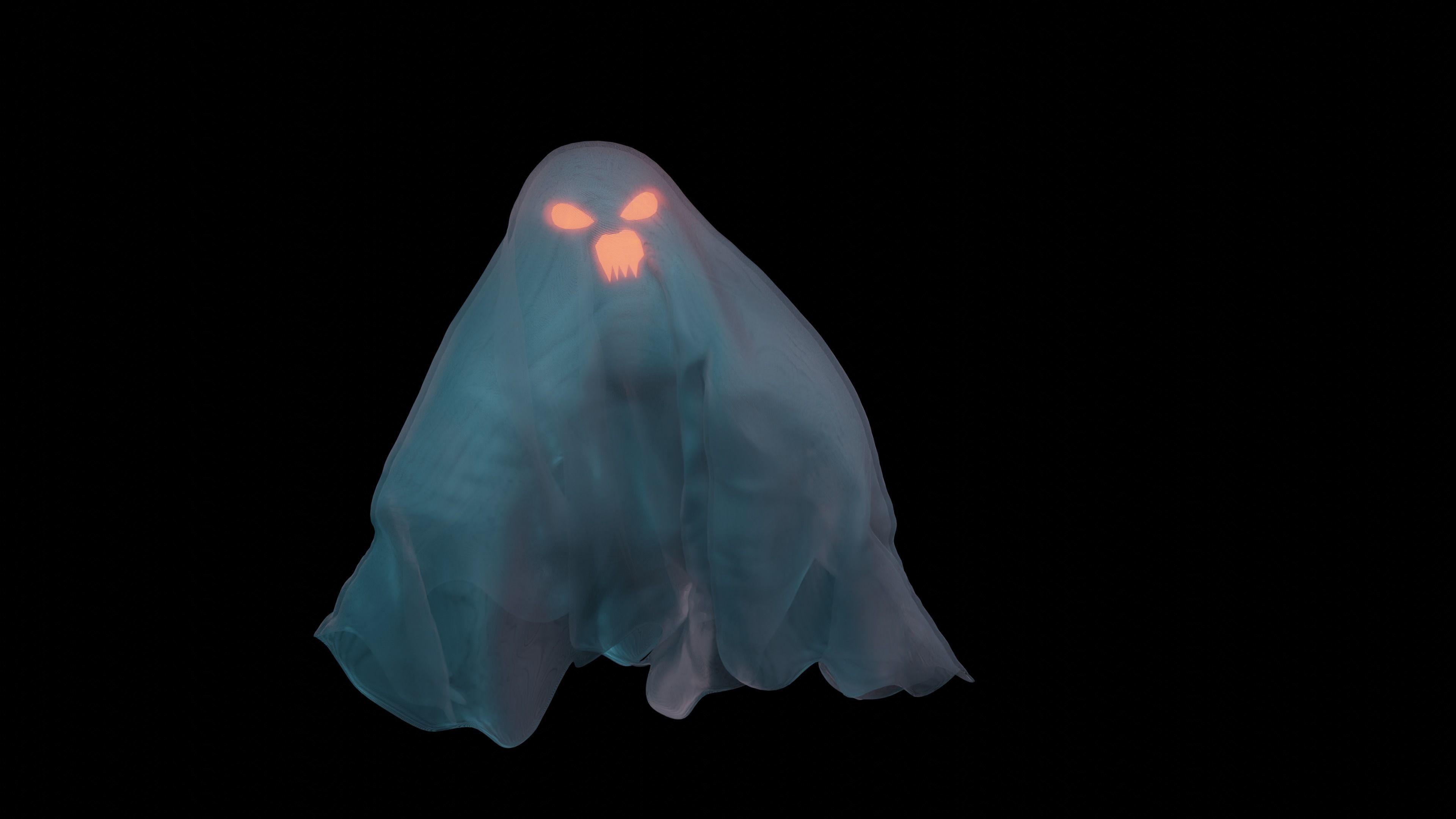 Blender Halloween Cloth Ghost 3D CGTrader