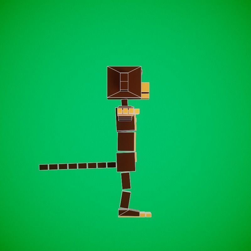 3D model Stylized Monkey Rigged-Animated VR / AR / low-poly | CGTrader