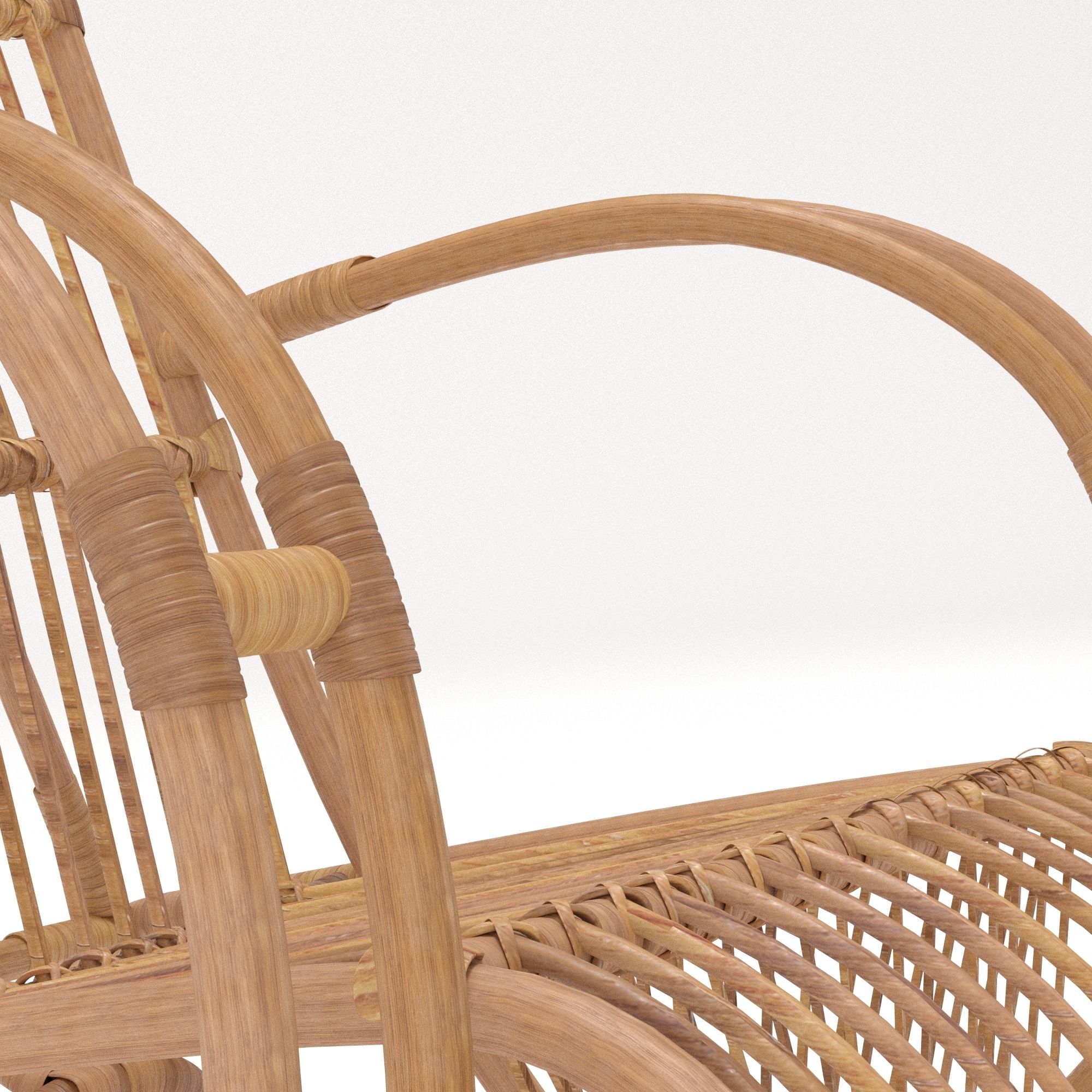 Dallas Rattan Chair 3D model CGTrader
