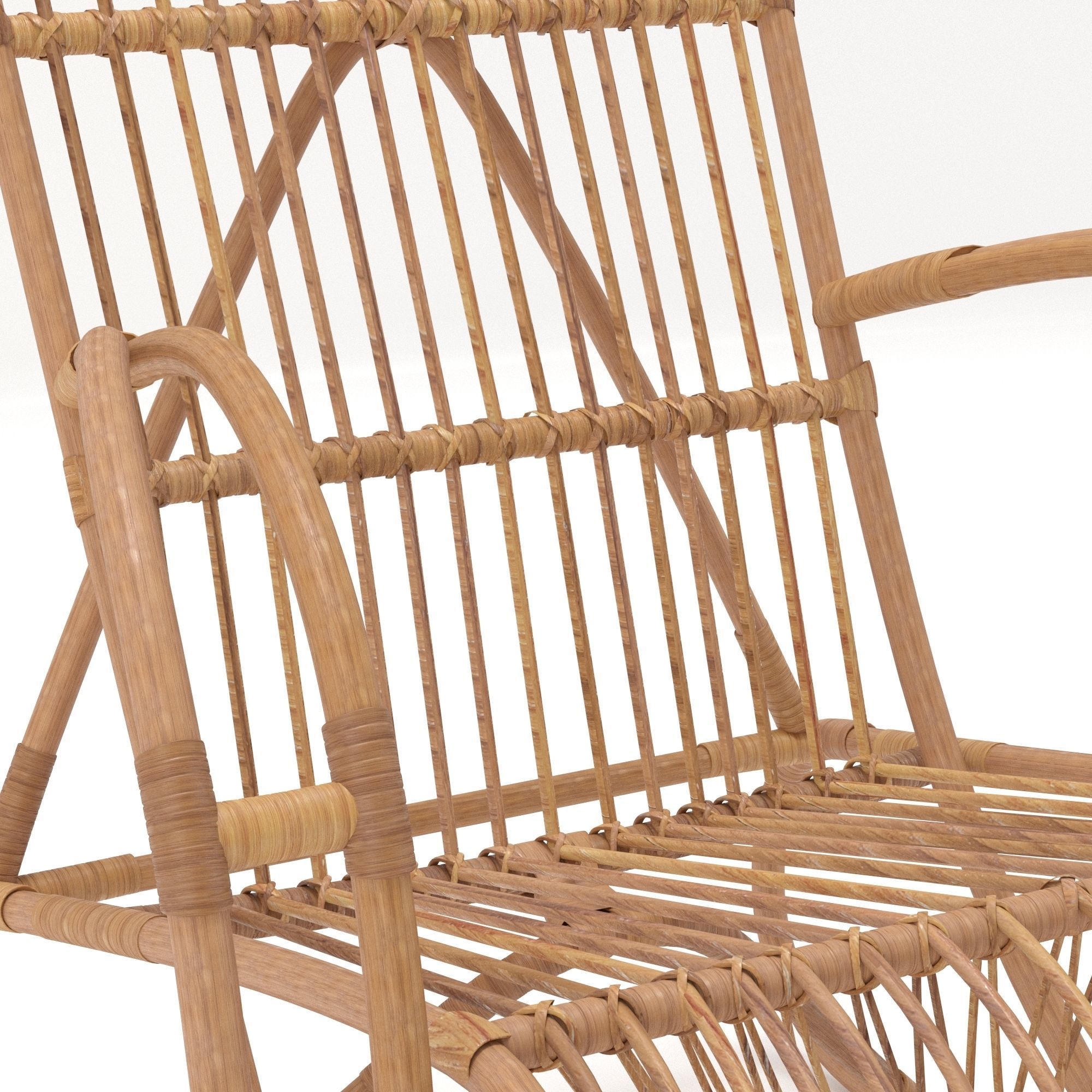 Dallas Rattan Chair 3D model CGTrader