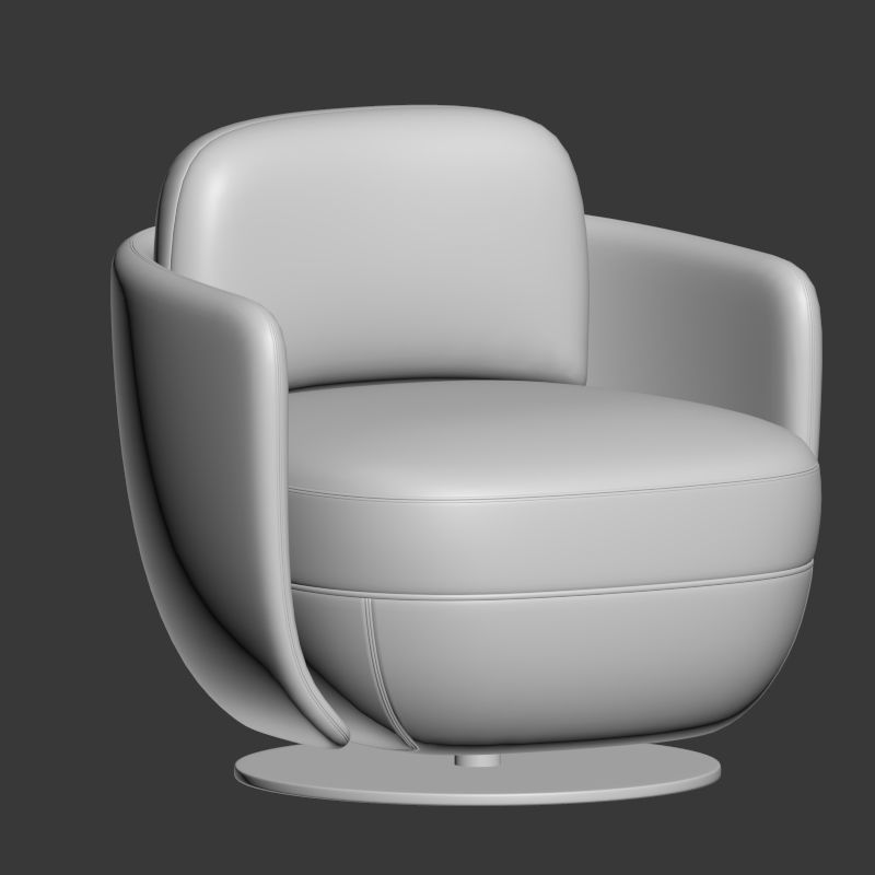 Wittmann Miles Lounge Armchair 3D model CGTrader